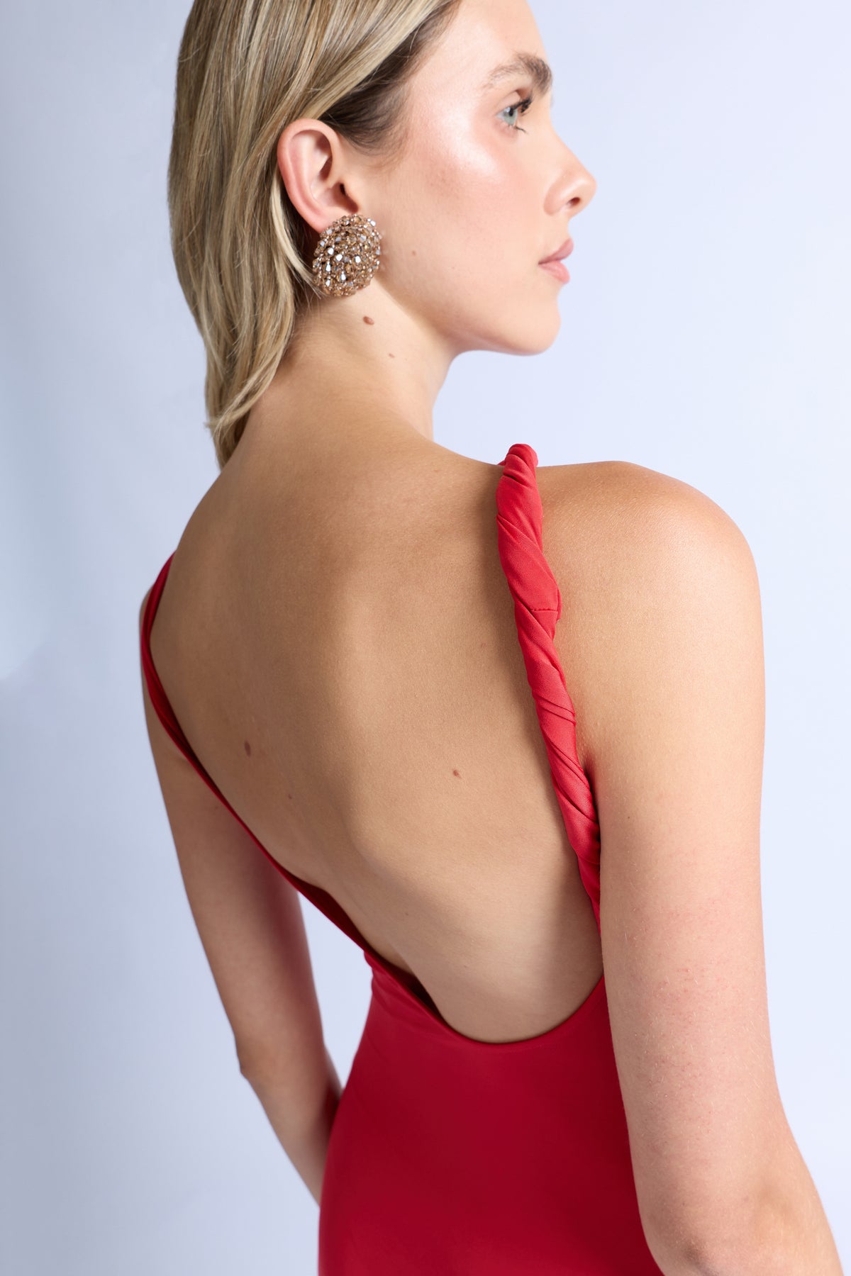 Vestido Asimétrico Twist - Rojo