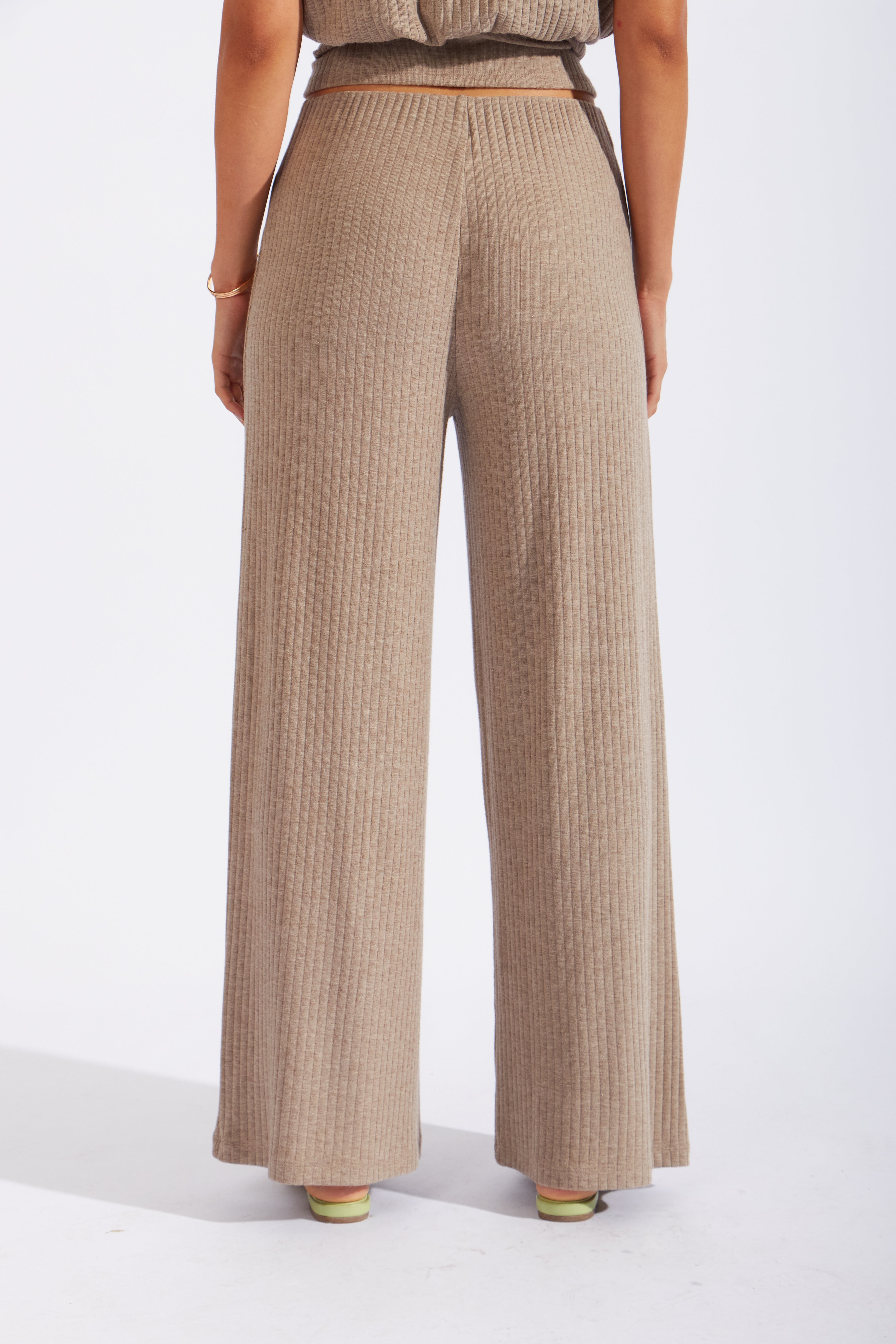 Pantalón Rib Straight - Taupe