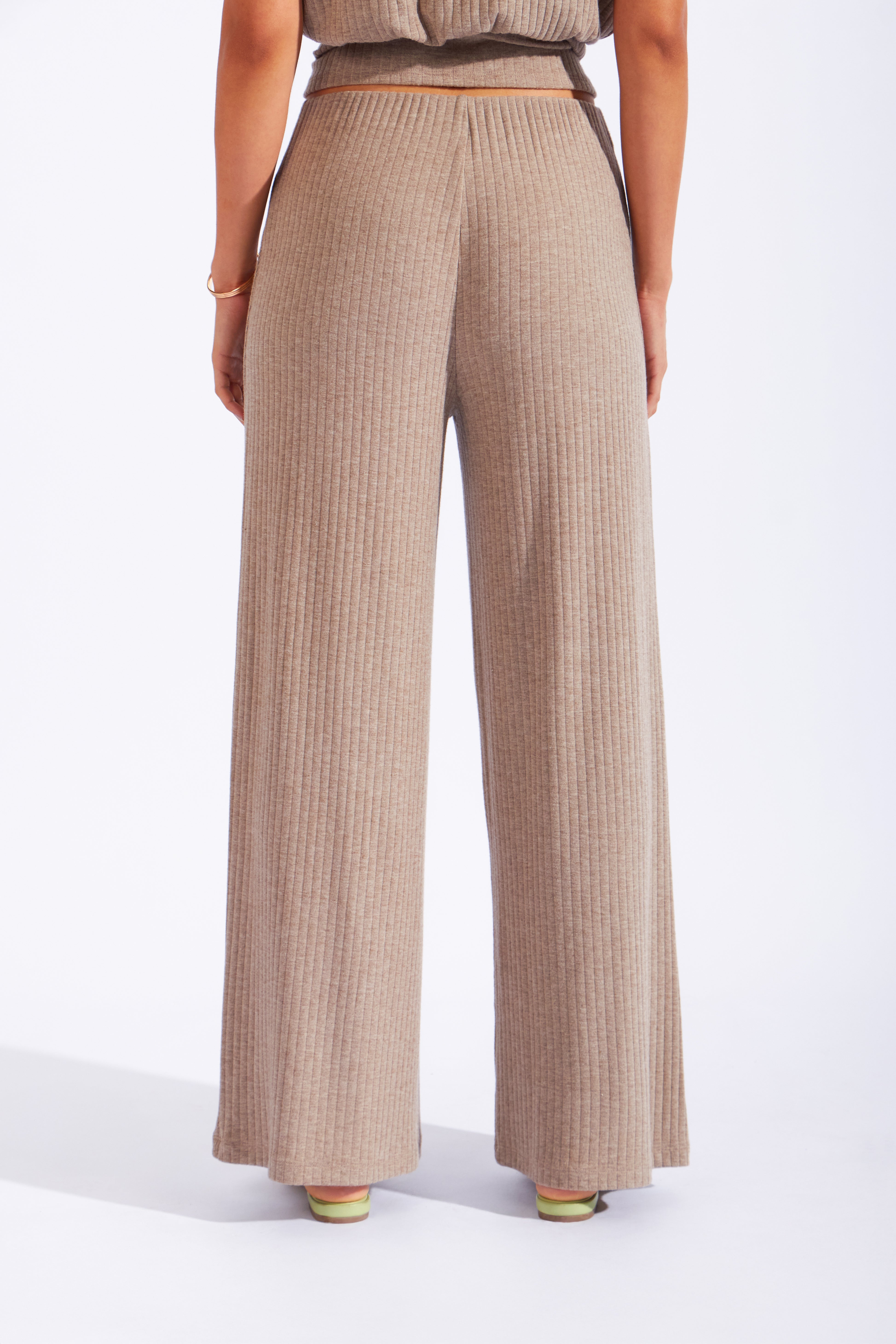 Pantalón Rib Straight - Taupe