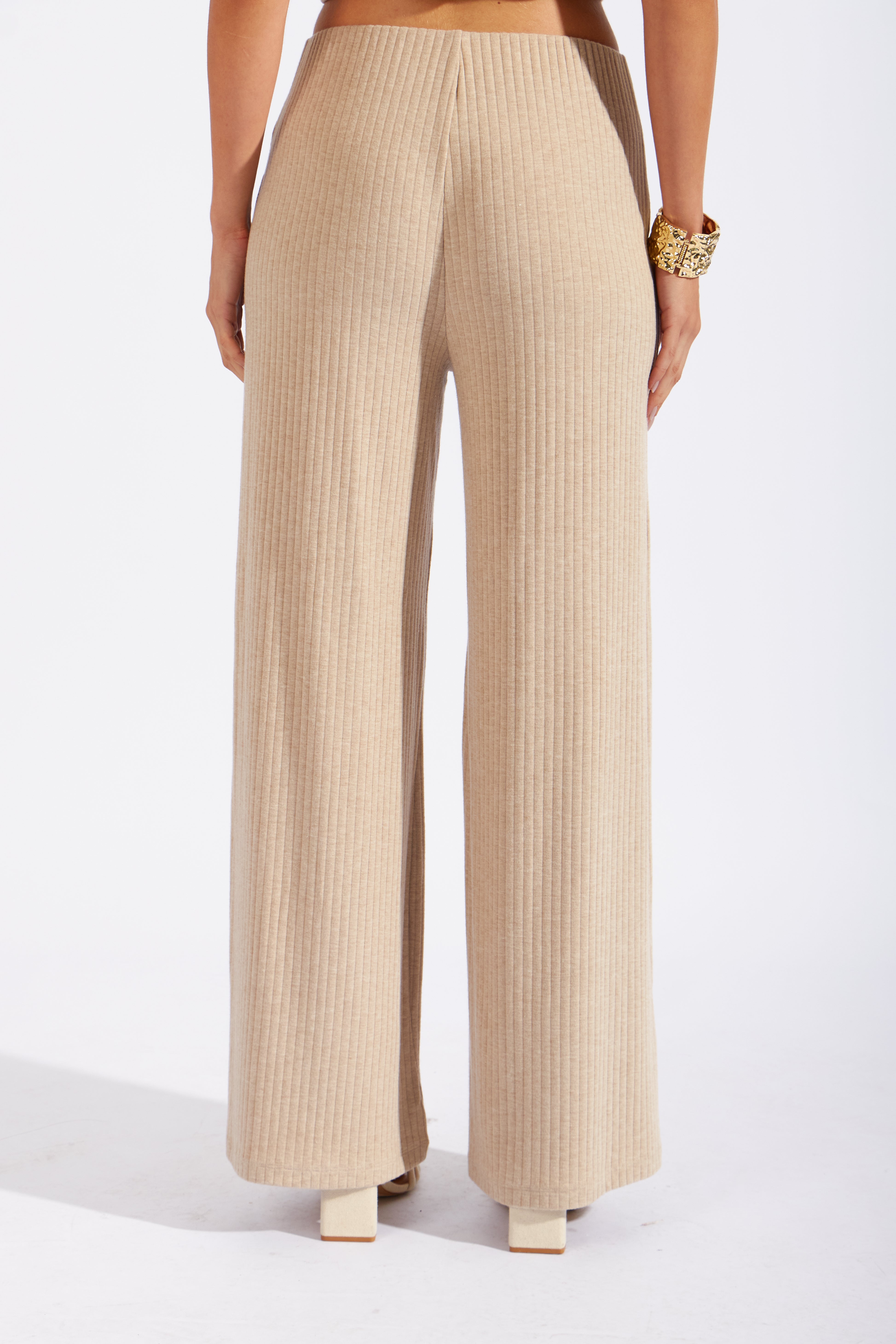 Pantalón Rib Straight - Arena