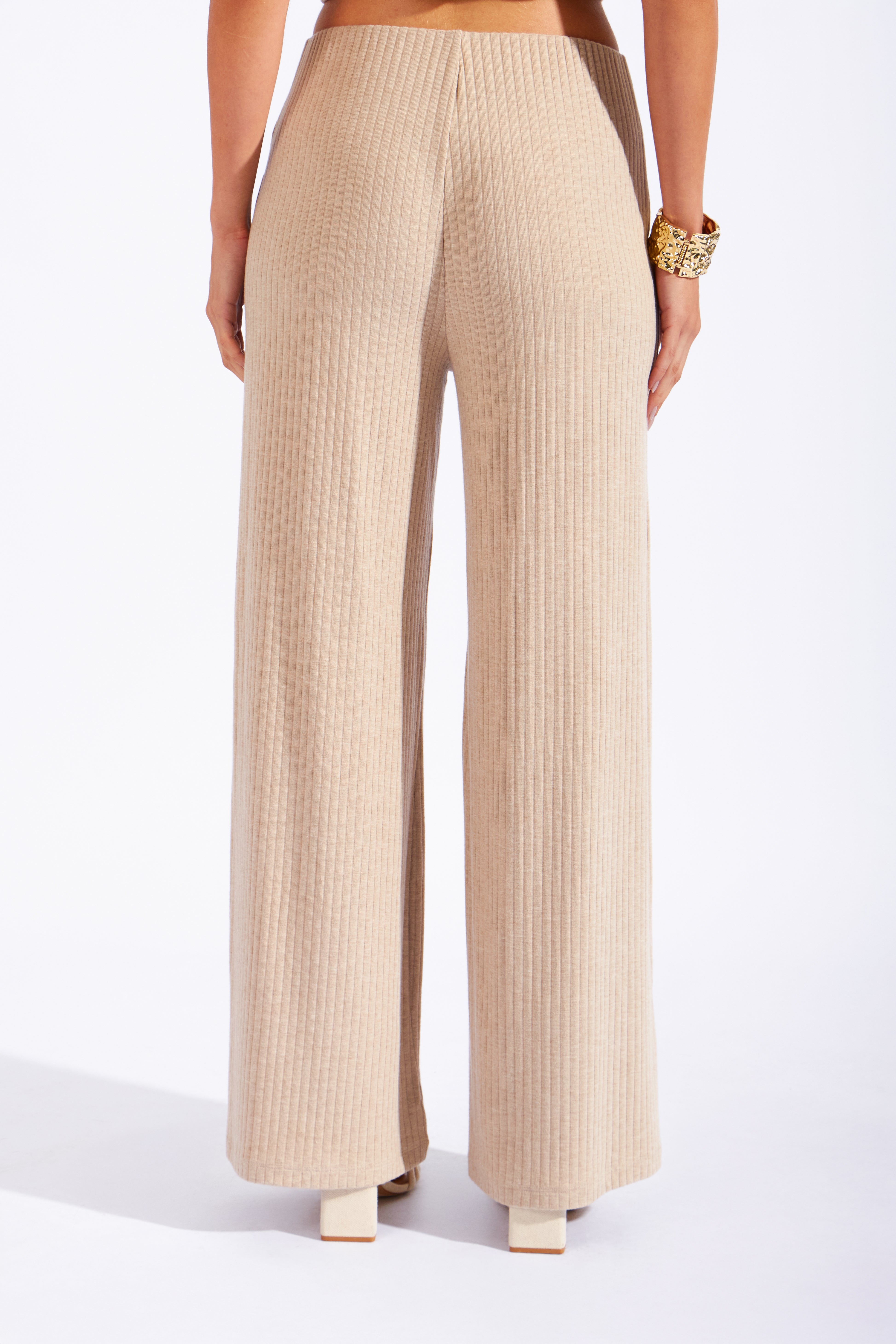 Pantalón Rib Straight - Arena