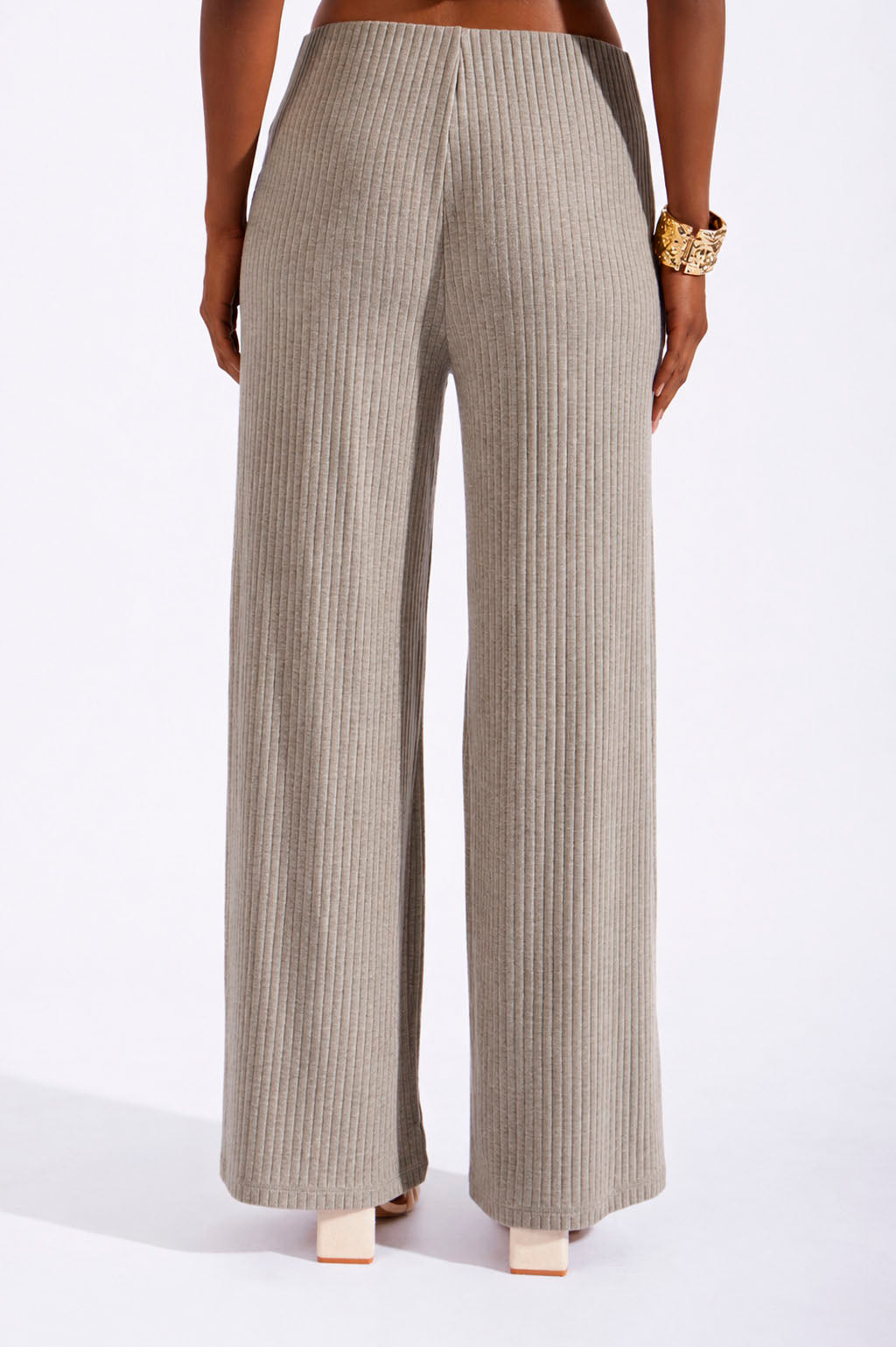 Pantalón Rib Straight - Taupe
