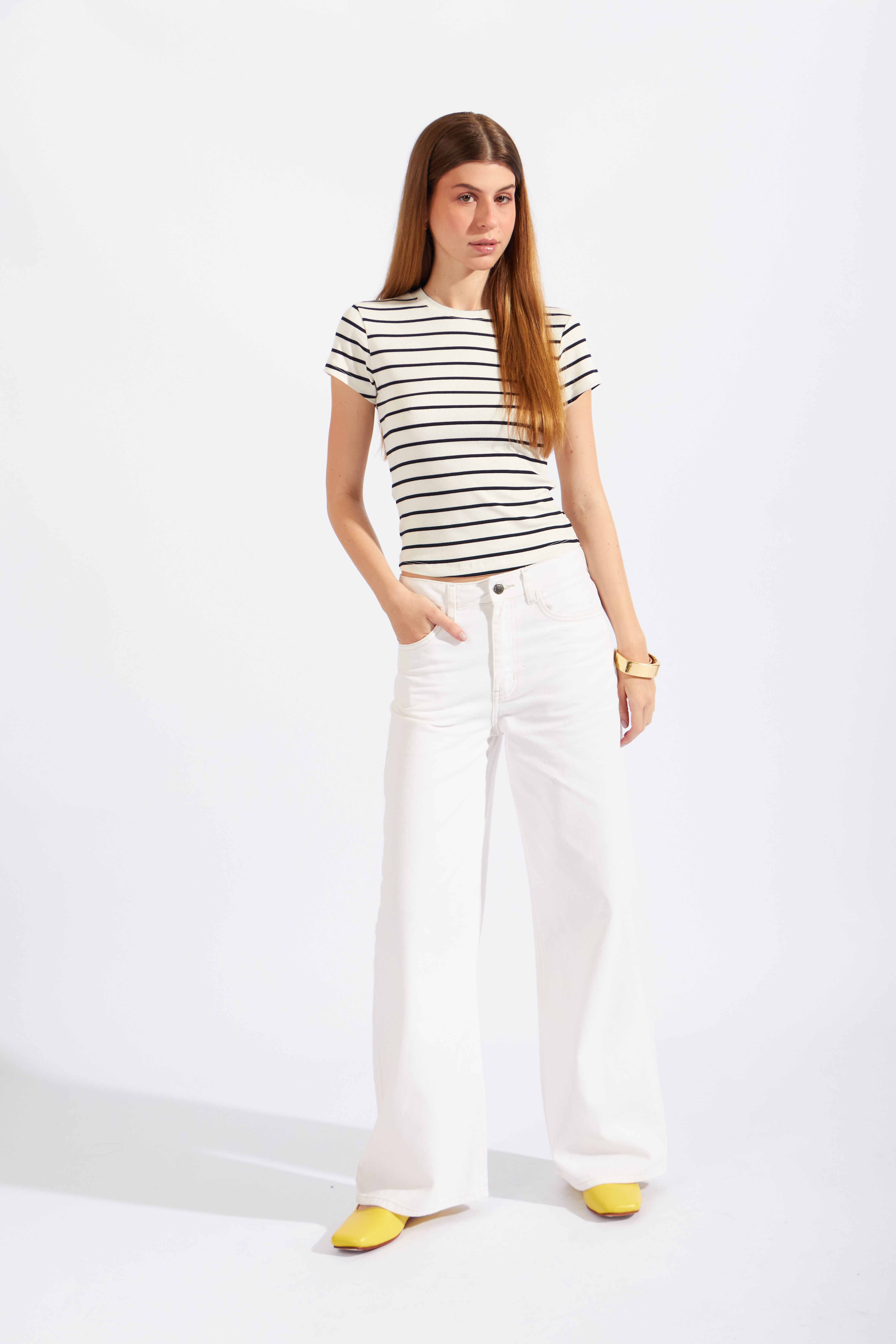 Pantalón Drill Wide 90 - Perla