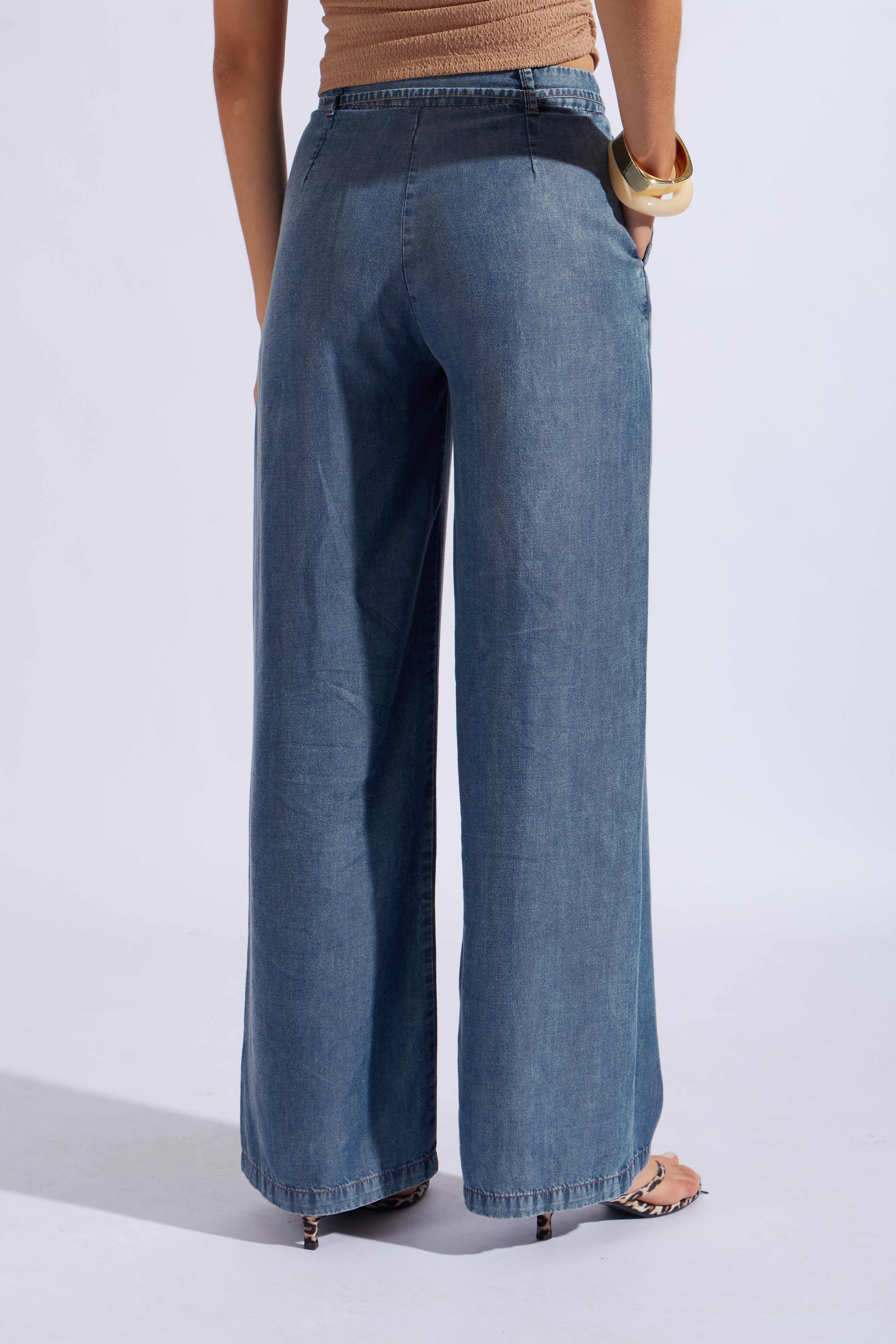 Pantalón Denim Fluido - Bleach