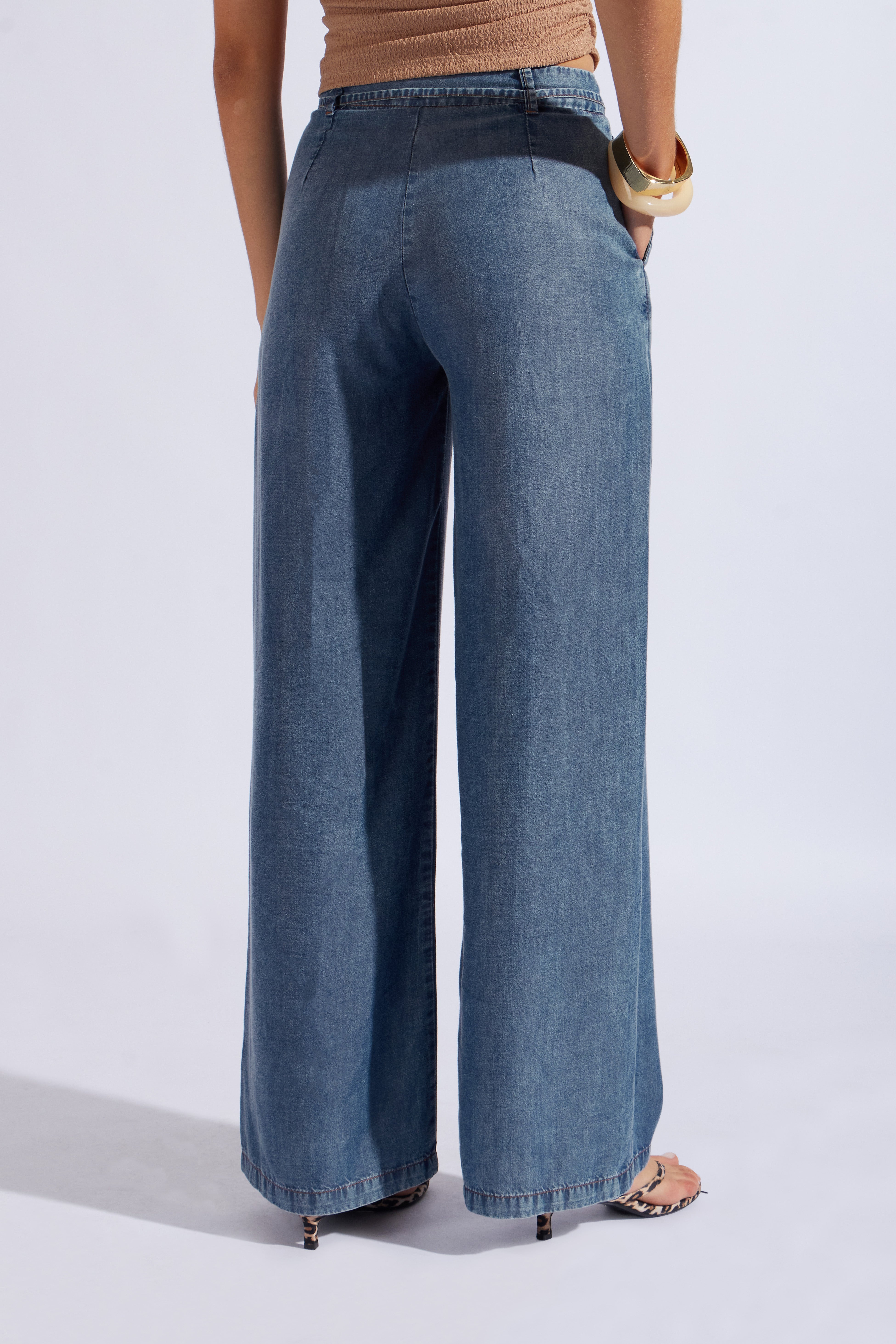 Pantalón Denim Fluido - Bleach