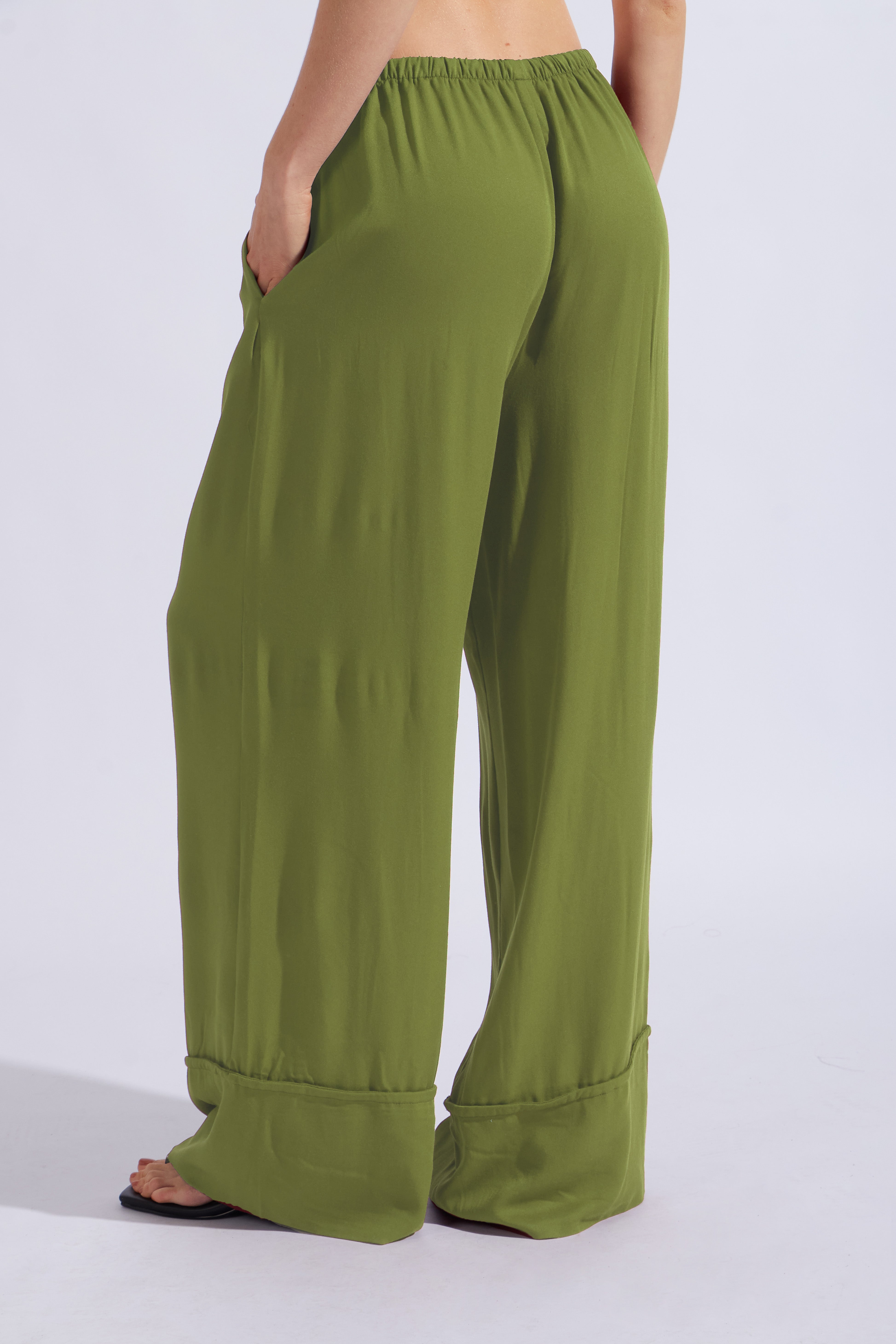 Pantalón Fluido Elásticado - Verde