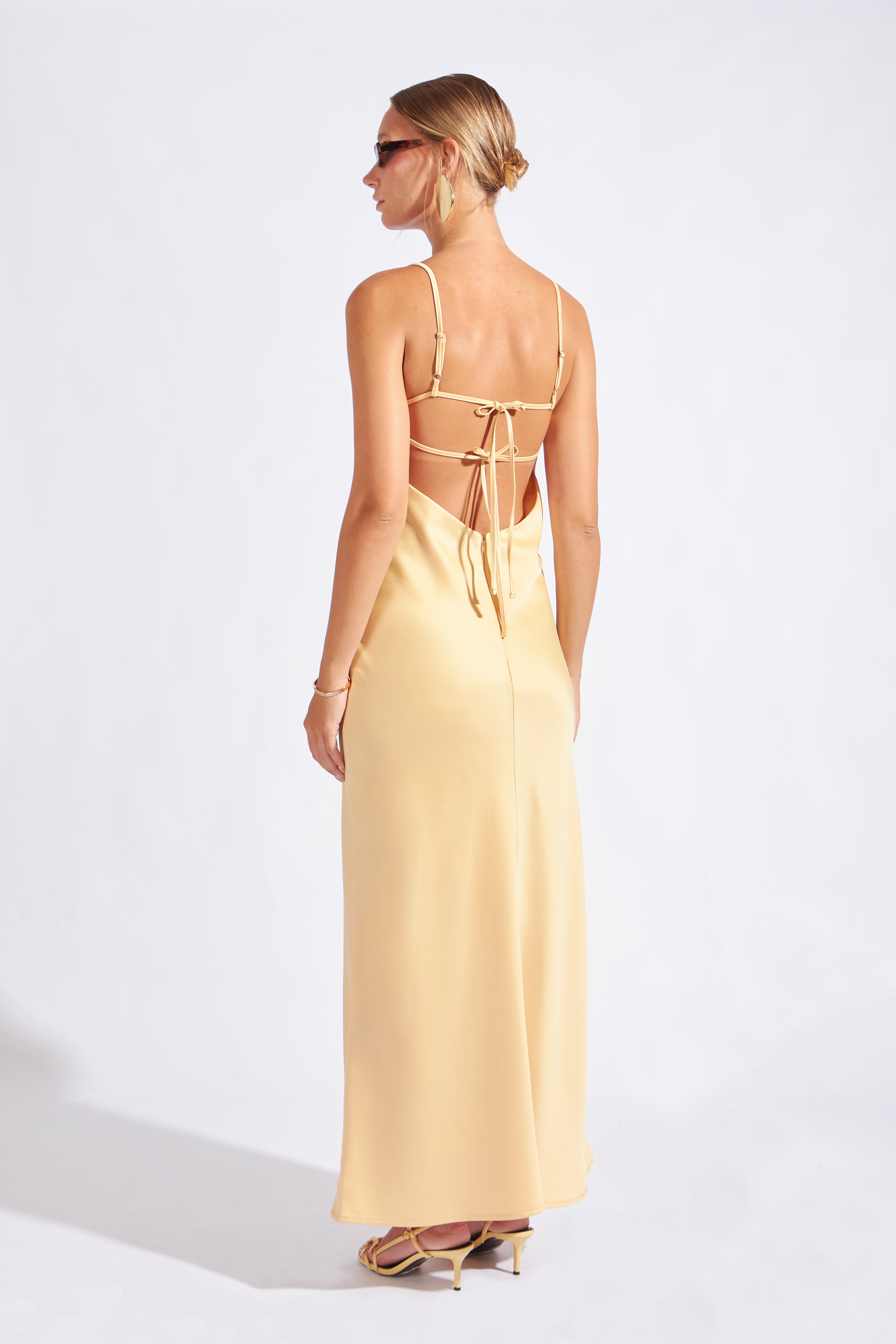 Vestido Fluido Escote V - Maiz
