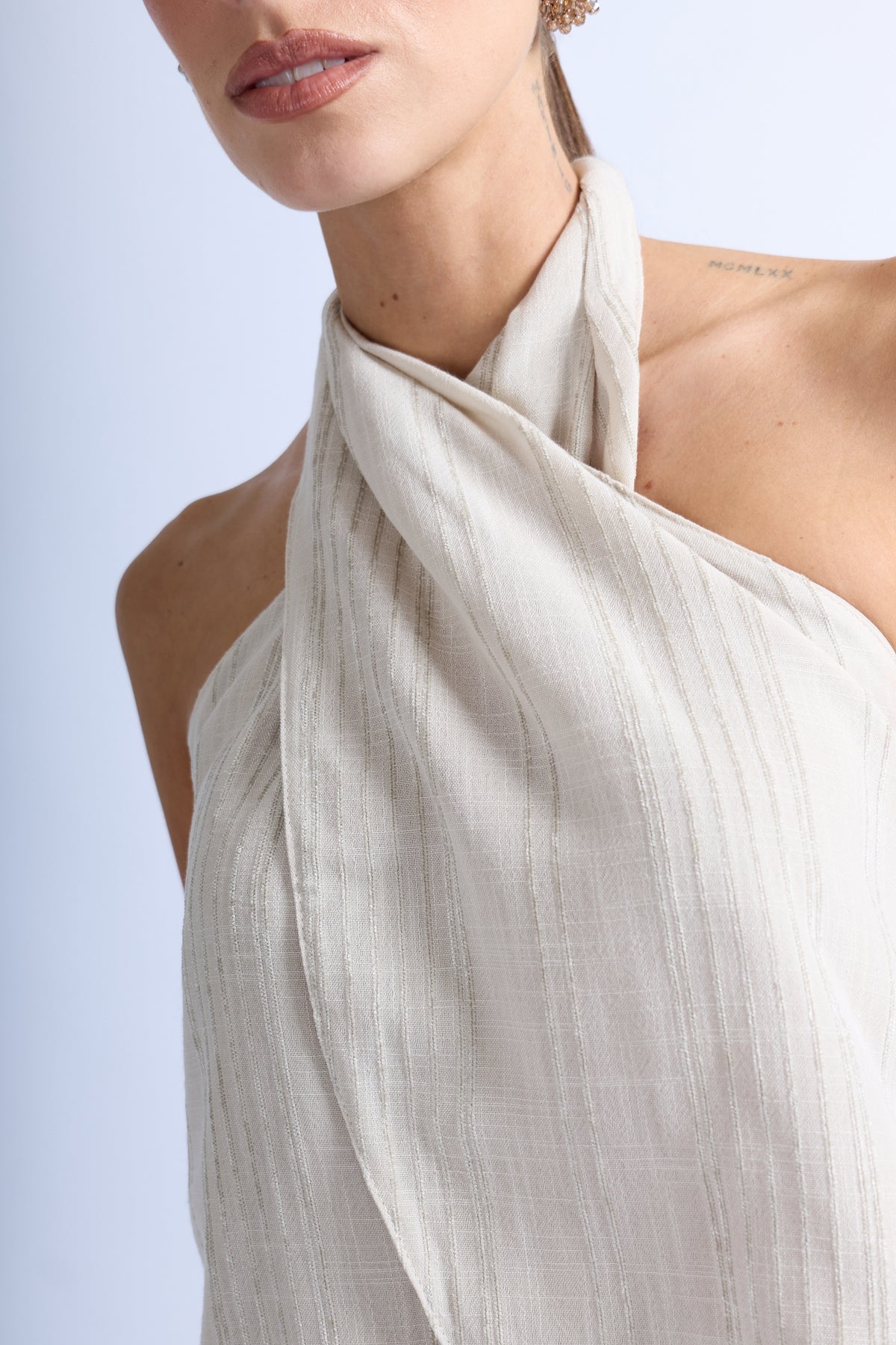 Blusa Cruzada Halter - Sand