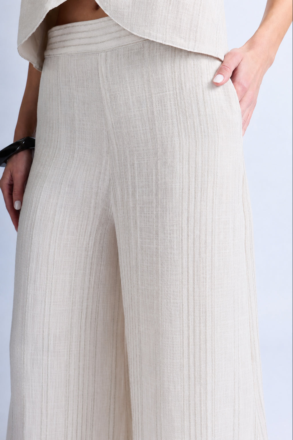 Pantalón Fluido Print Rayas - Sand