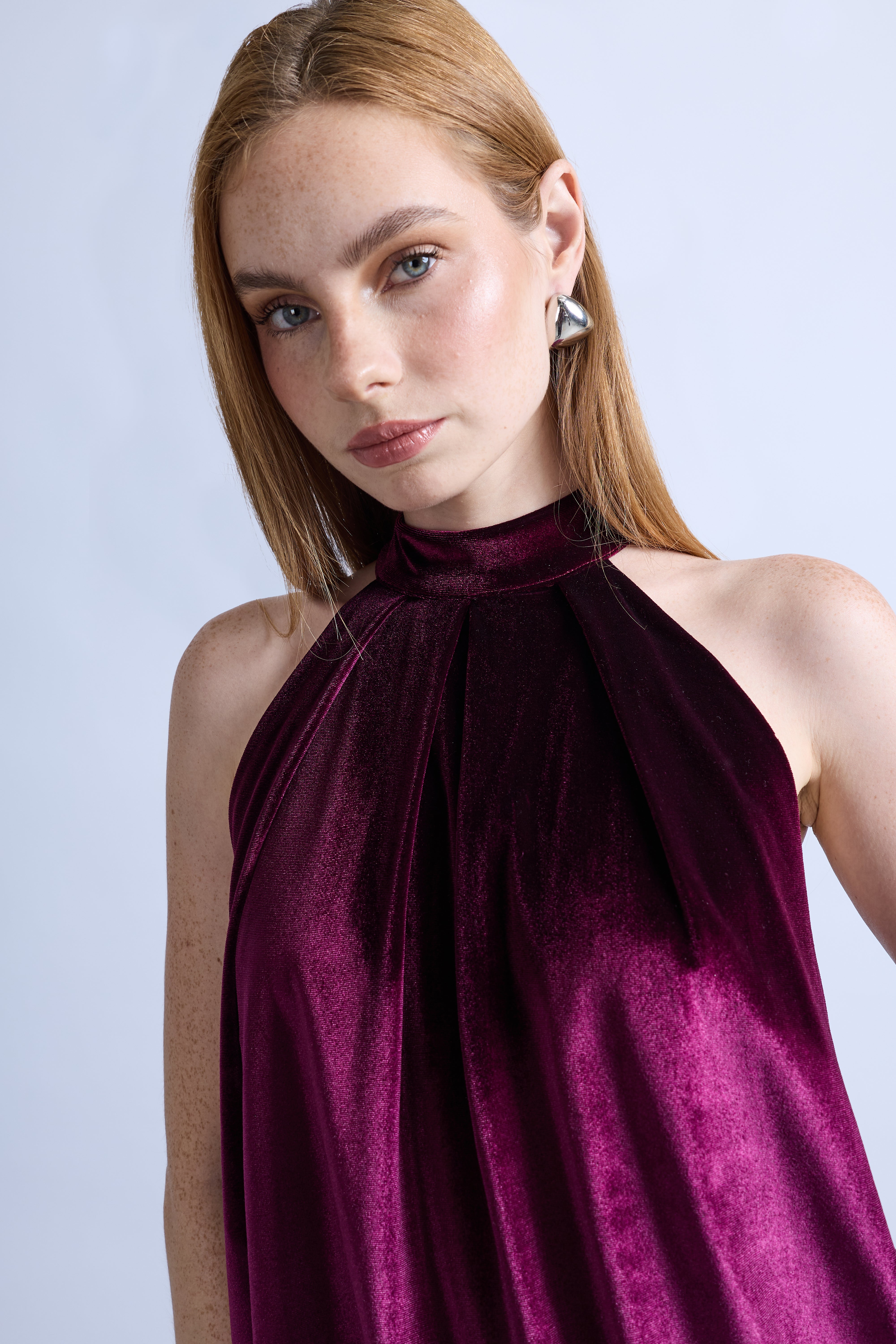 Blusa Halter Globo - Vino