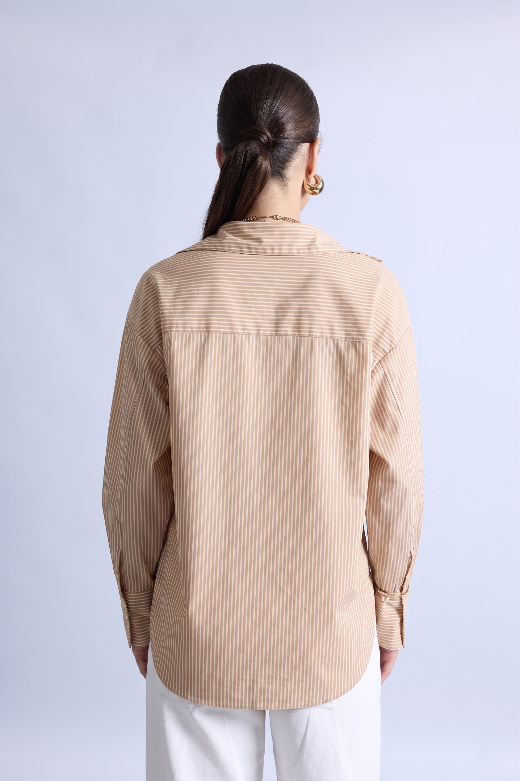 Blusa Oversize a Rayas - Maíz