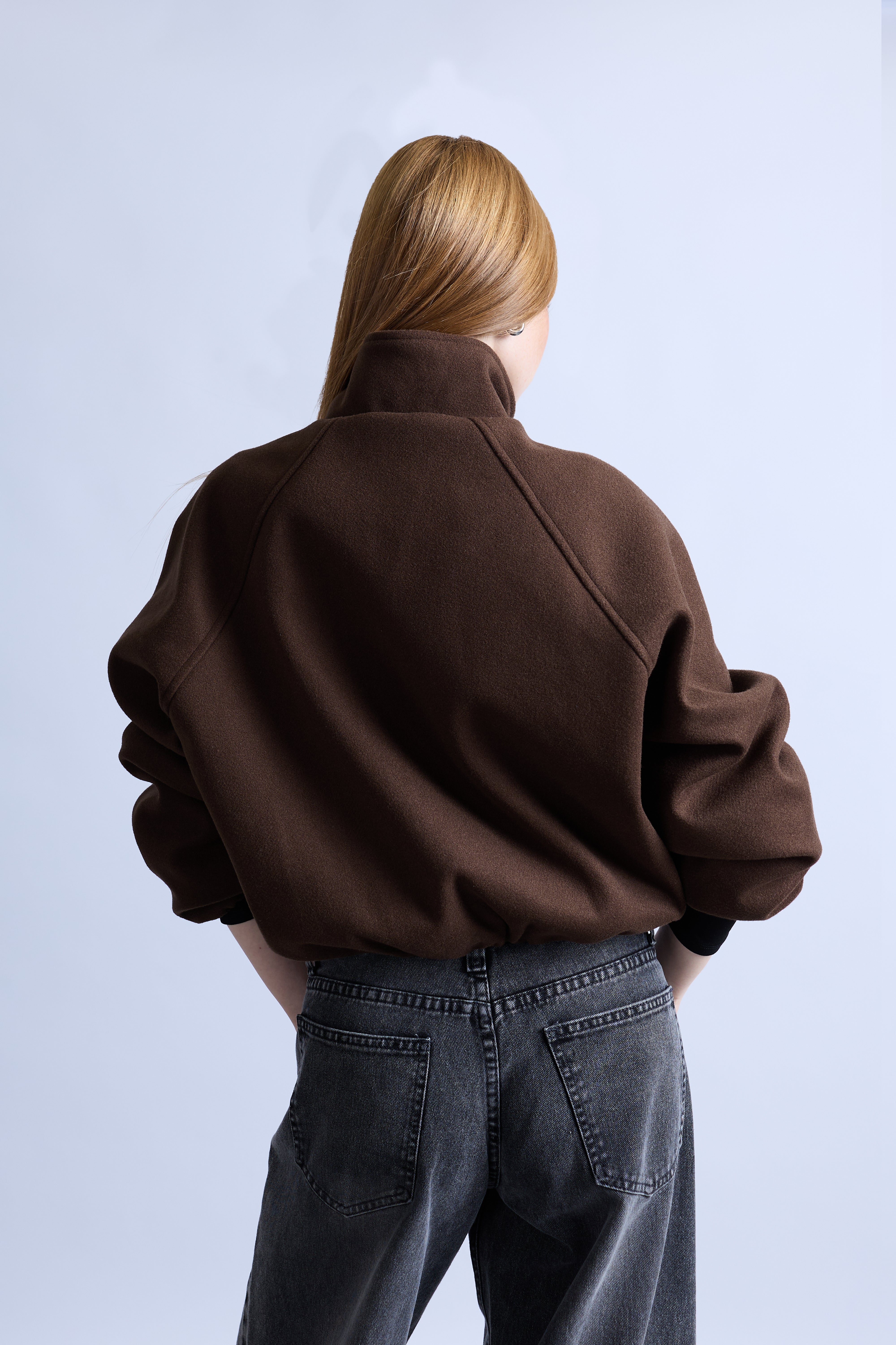 Casaca Bomber Manga Raglán - Marrón