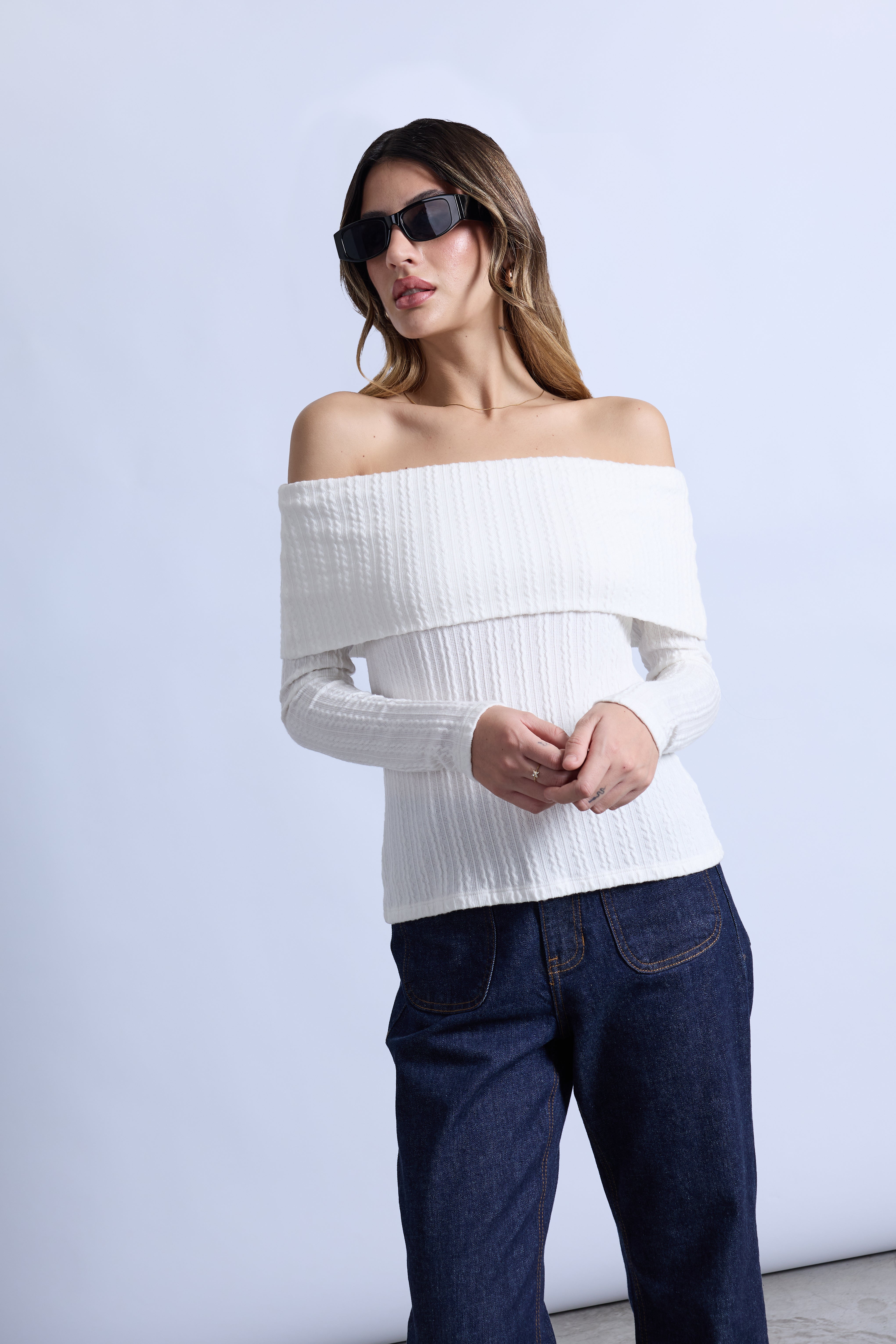 Sweater Off Shoulder - Perla