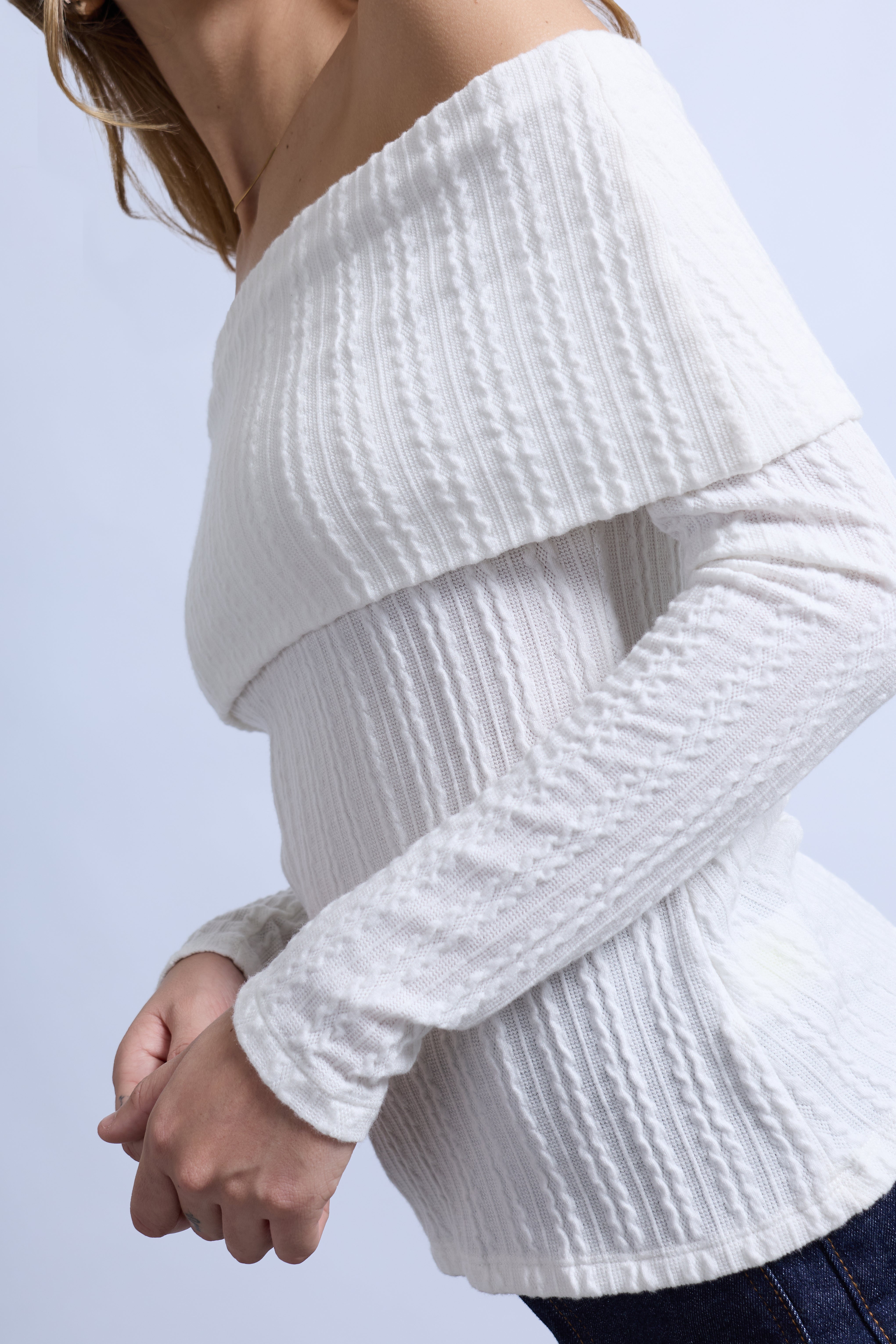 Sweater Off Shoulder - Perla