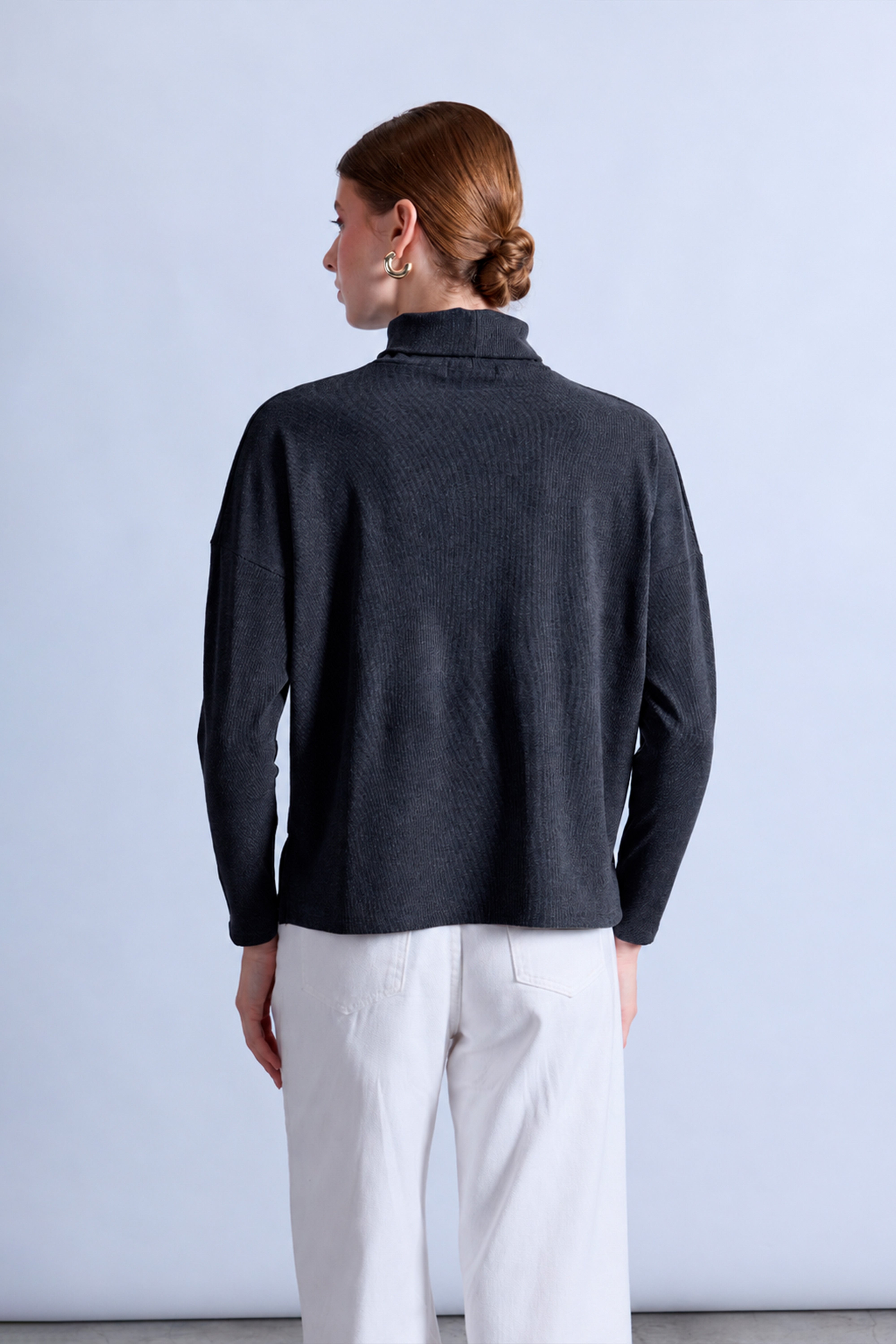 Sweater Cuello Alto - Charcoal