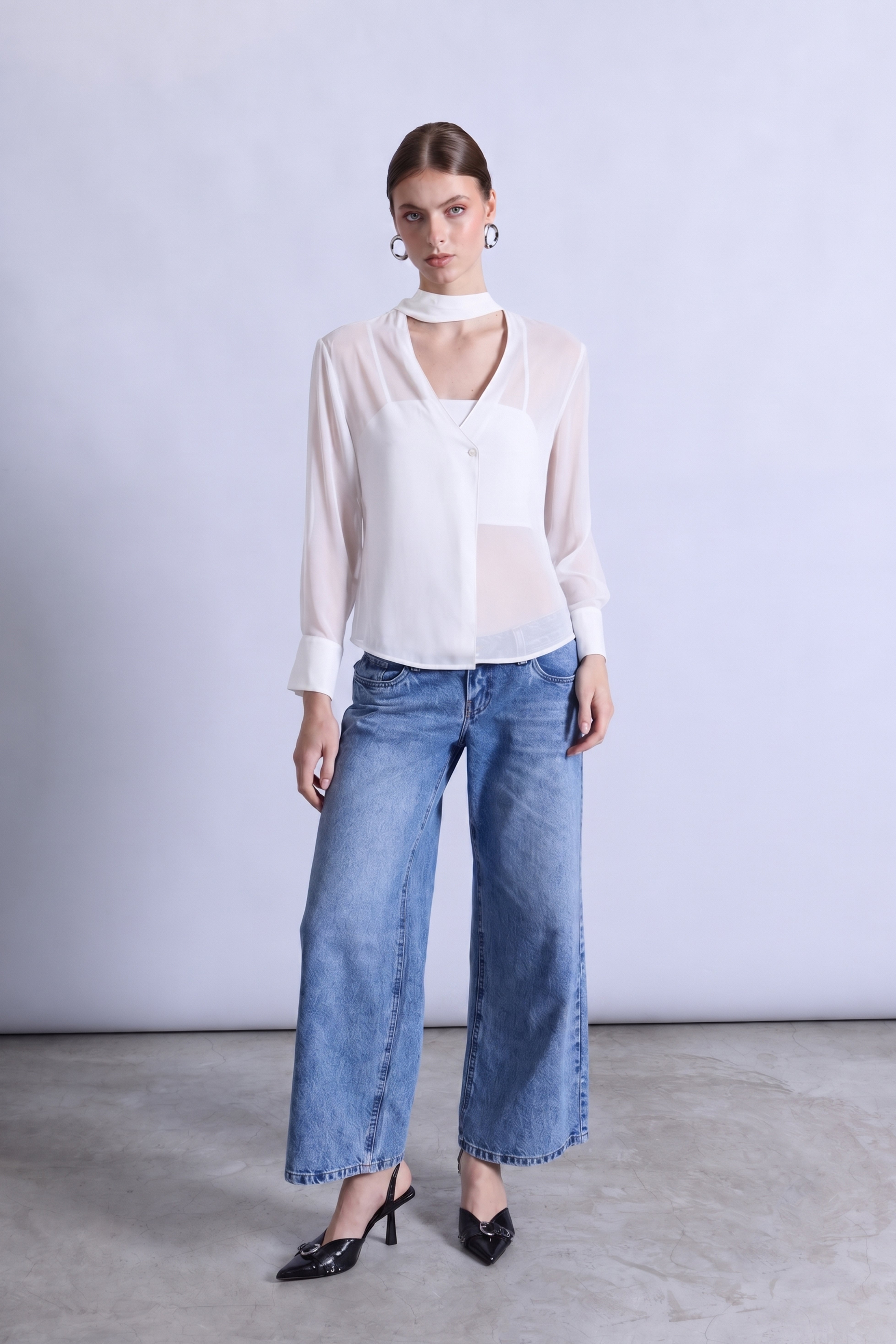 Blusa con Fular - Perla