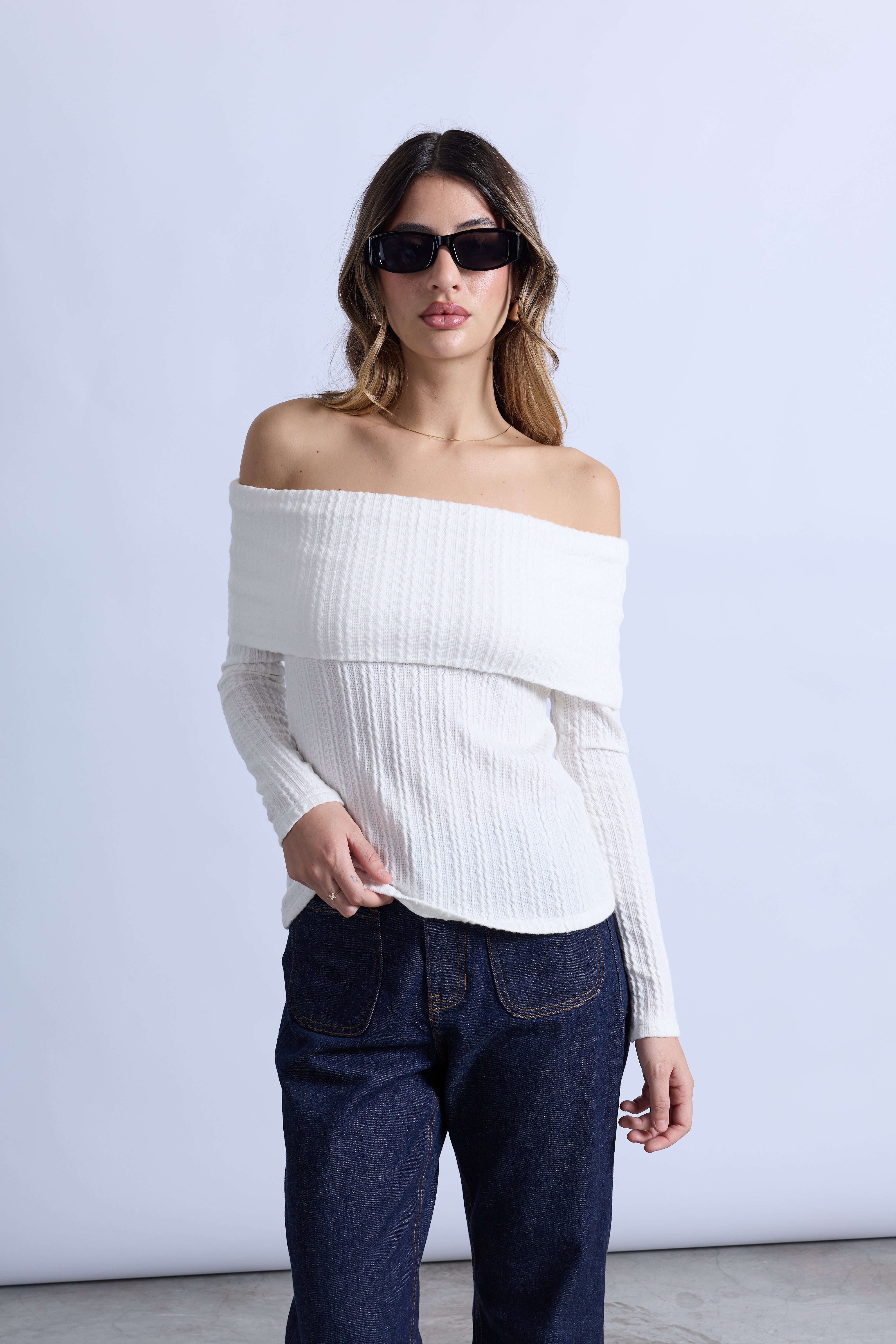 Sweater Off Shoulder - Perla