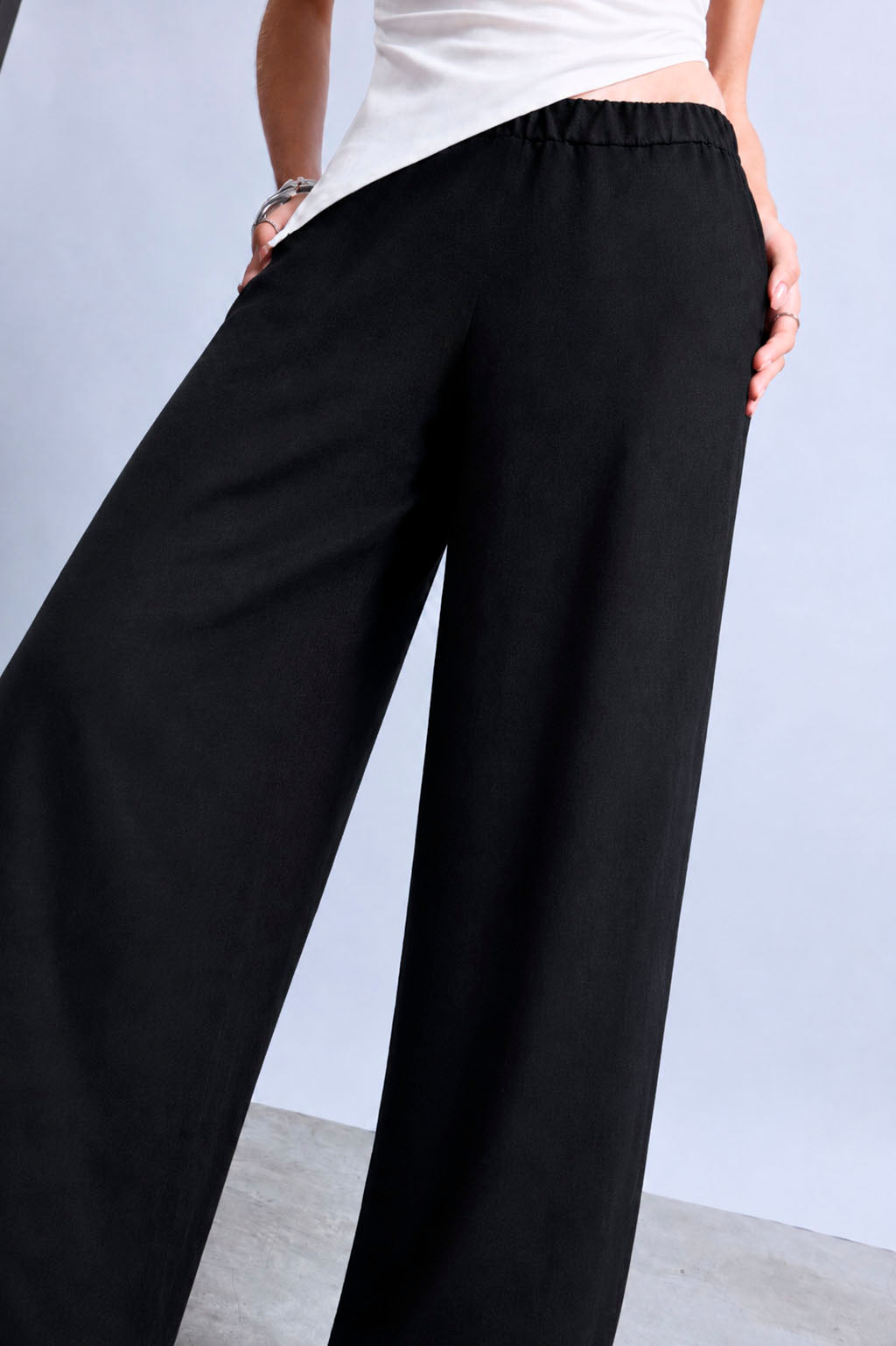Pantalón Harem Fluido - Negro