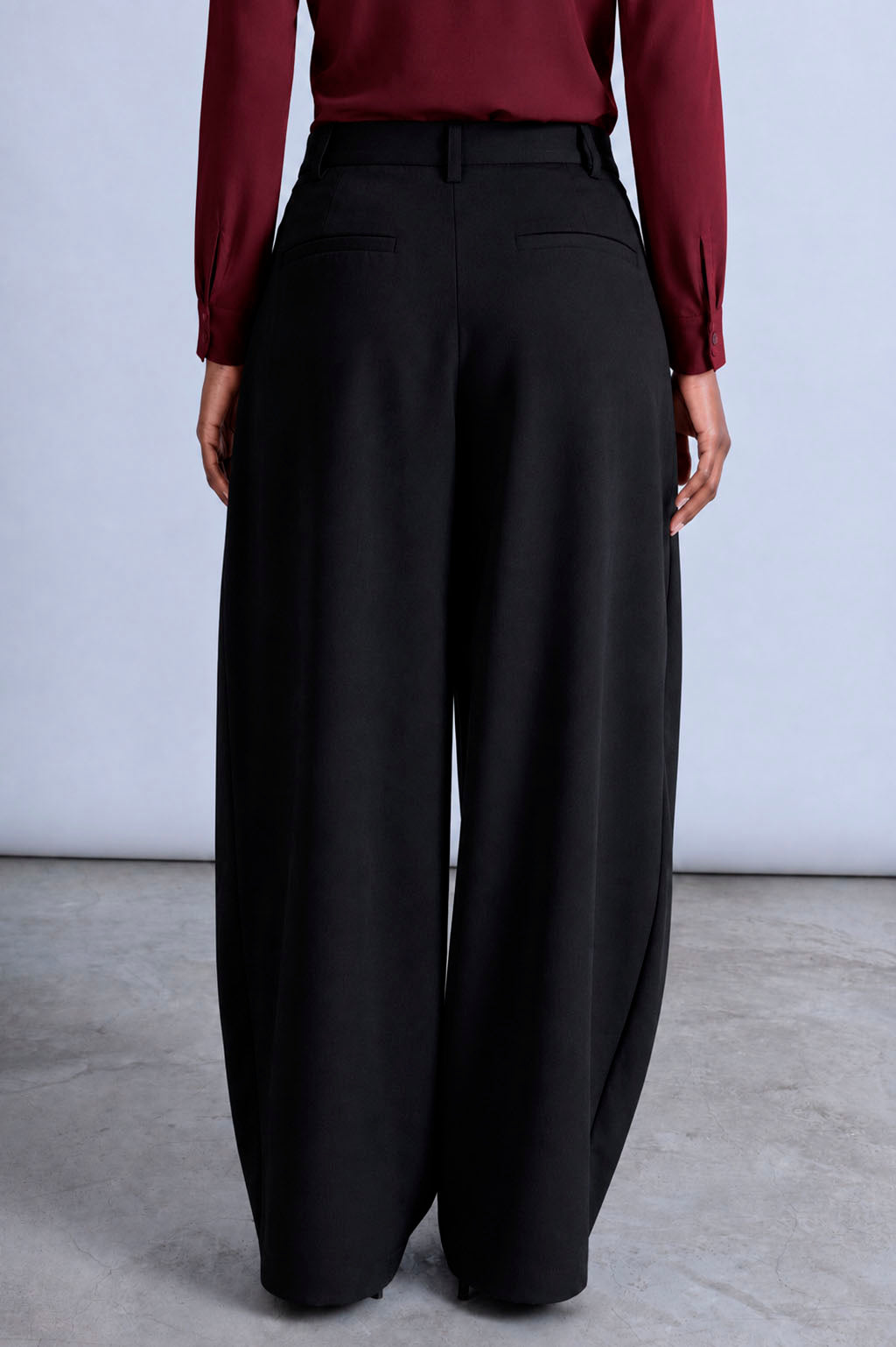 Pantalón Sastrero Pliegues - Negro