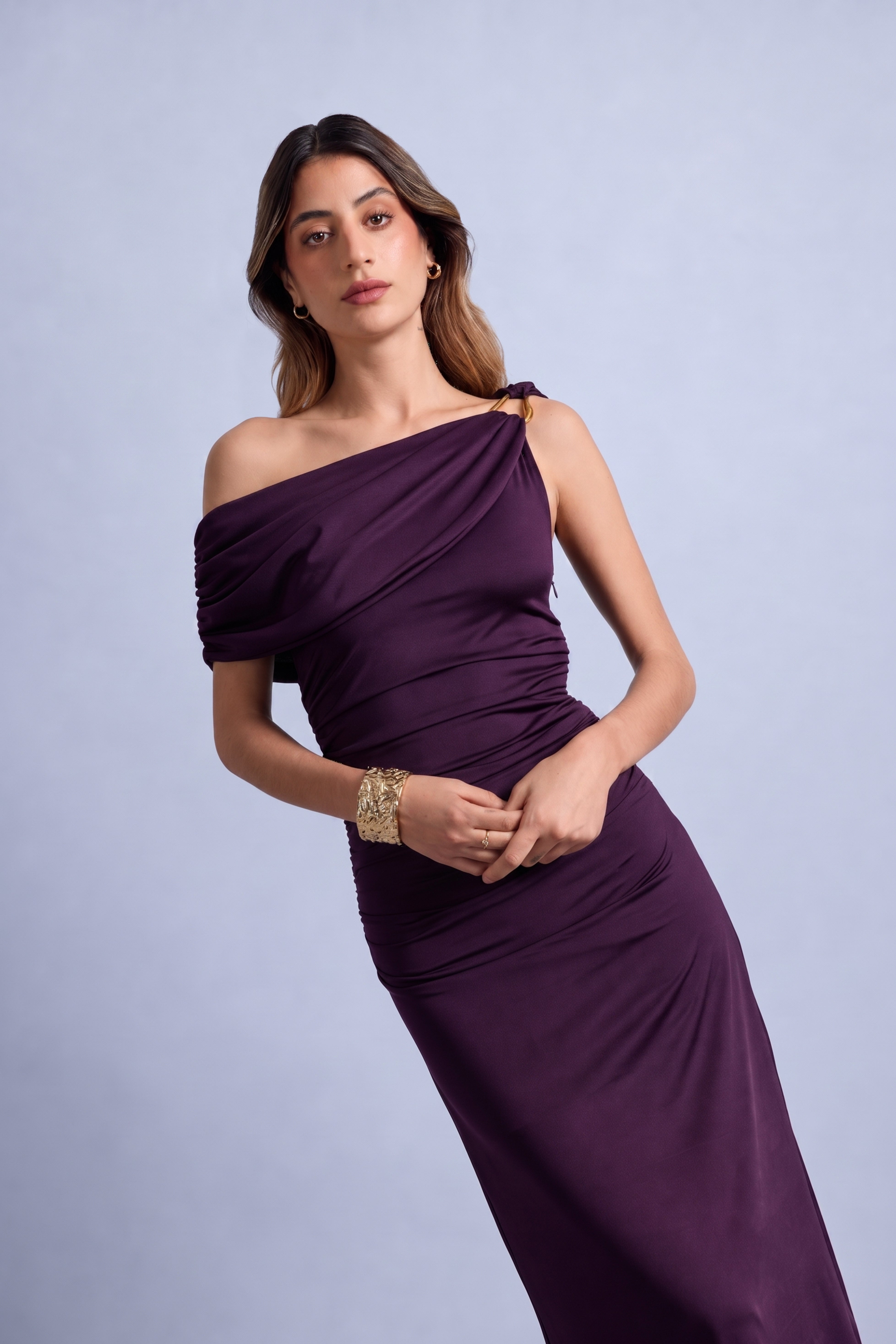 Vestido One Shoulder Drapeado - Mora