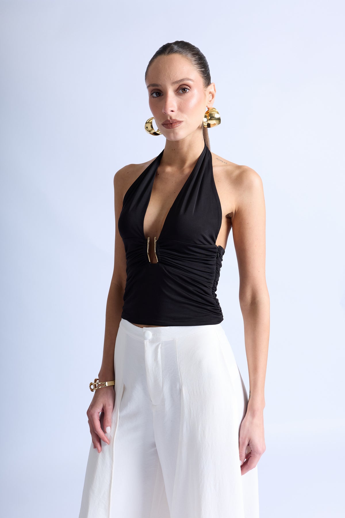Top Halter Luxe - Negro