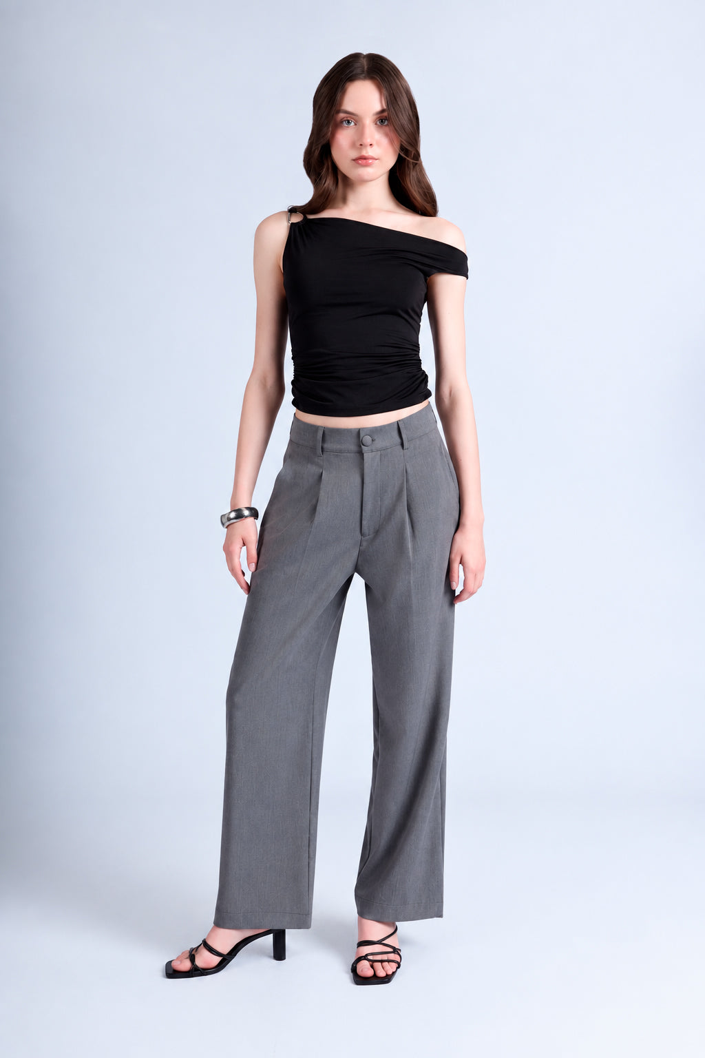 Top Minimal One Shoulder - Negro