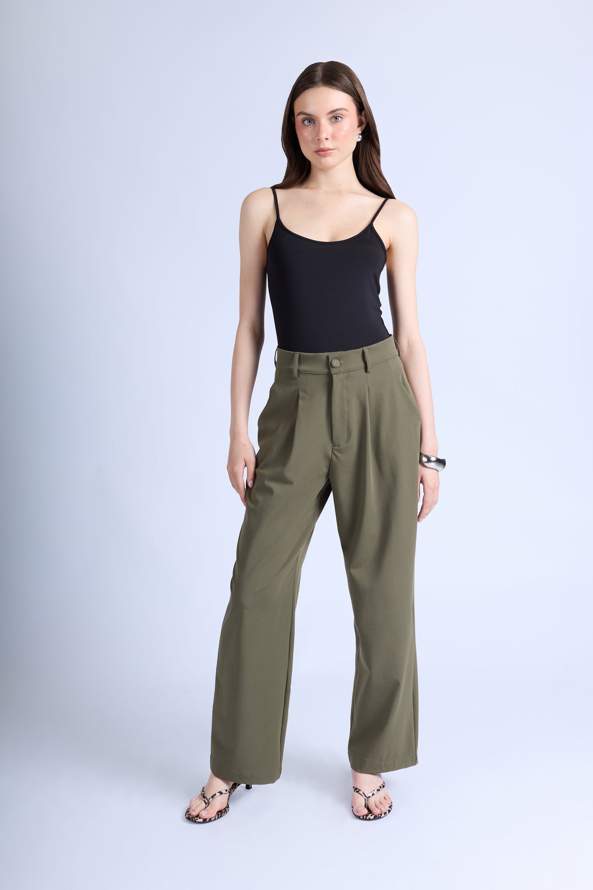 Pantalón Sastre Palazzo - Verde Militar