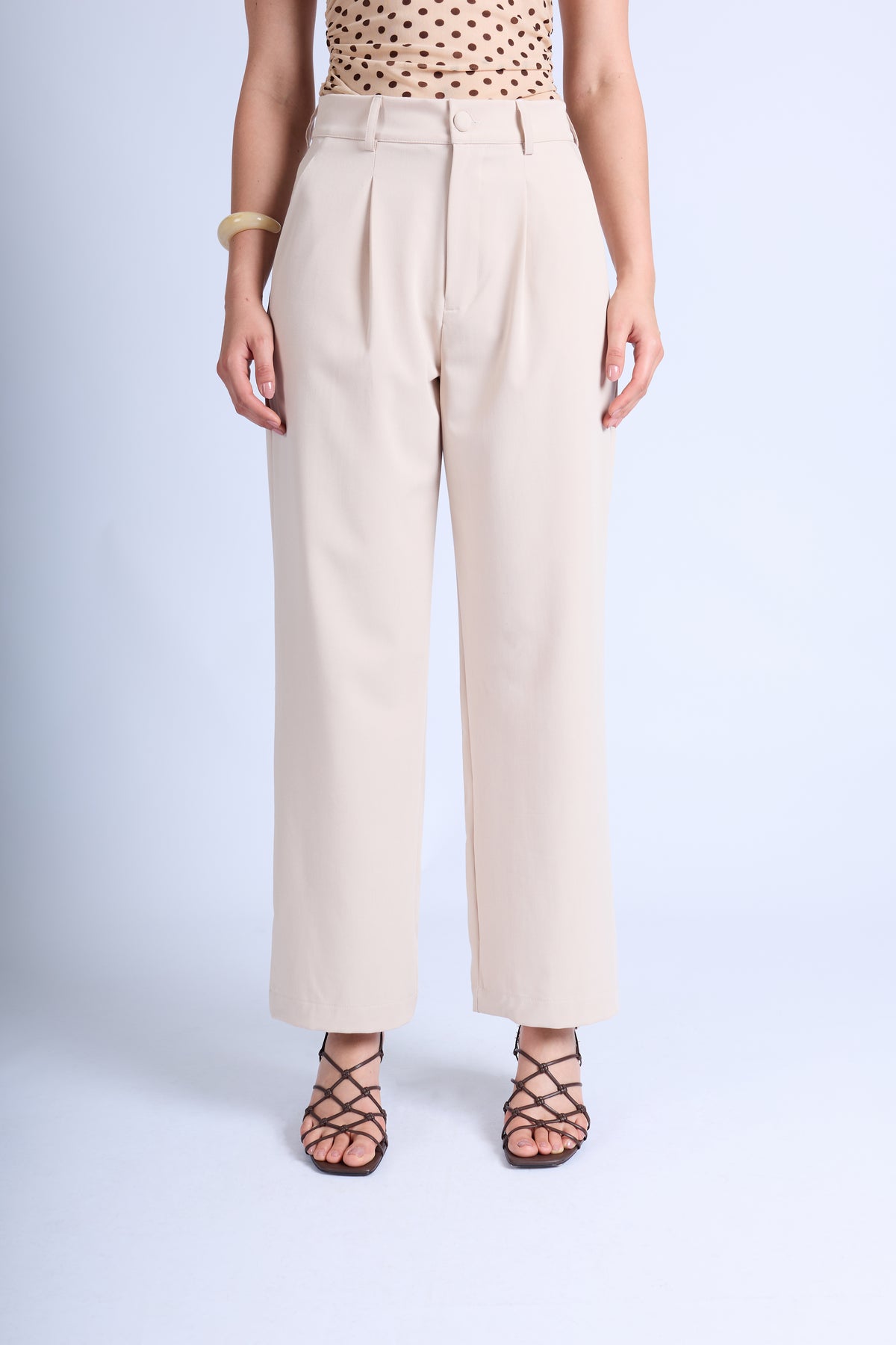Pantalón Sastre Palazzo - Beige