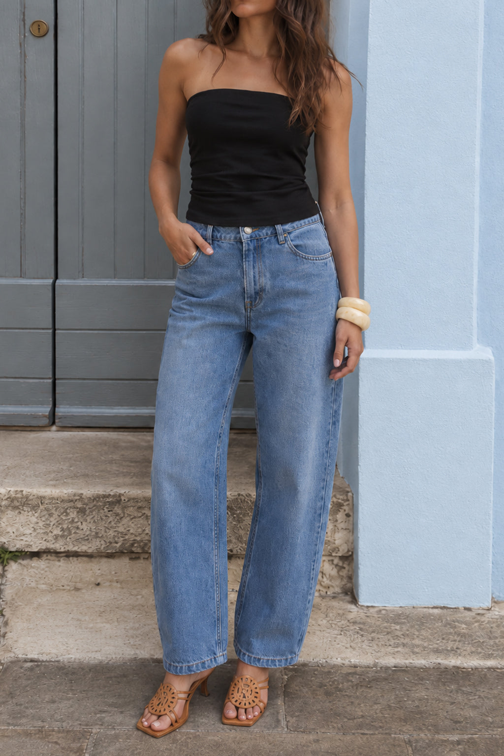 Pantalón Denim Balloon - Azul Claro