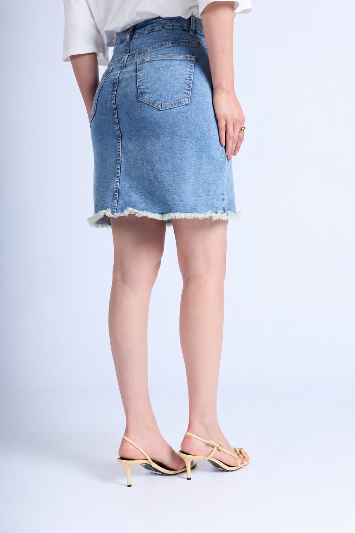 Falda Denim Midi - Bleach