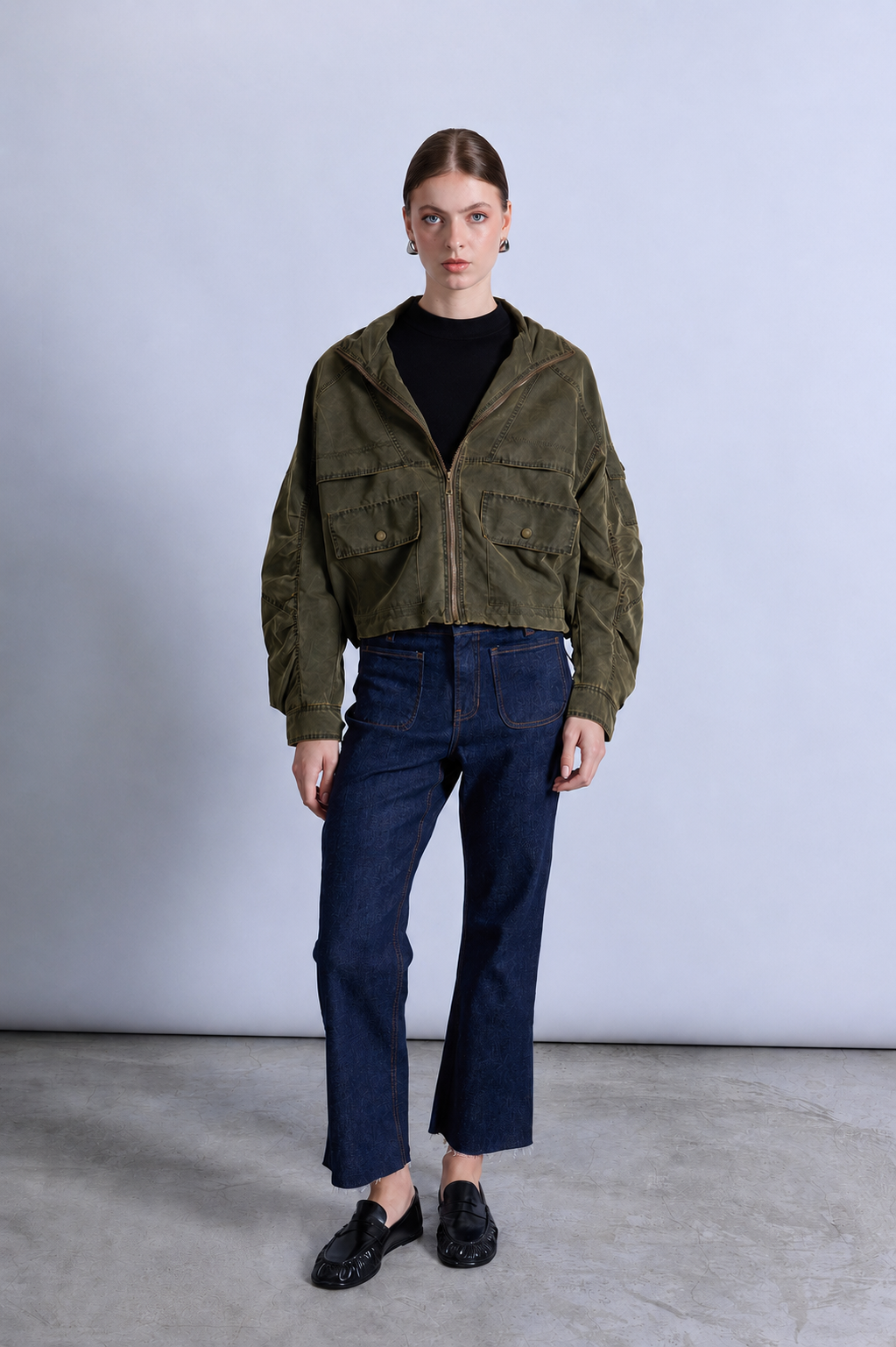Cazadora Oversize Cargo - Verde