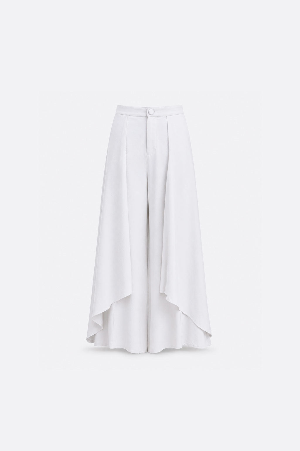 Pantalón Fluido con Volantes - Perla