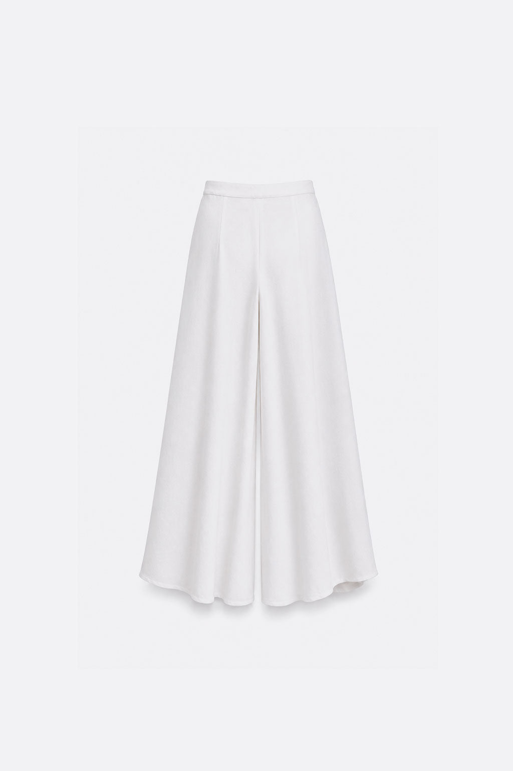 Pantalón Fluido con Volantes - Perla