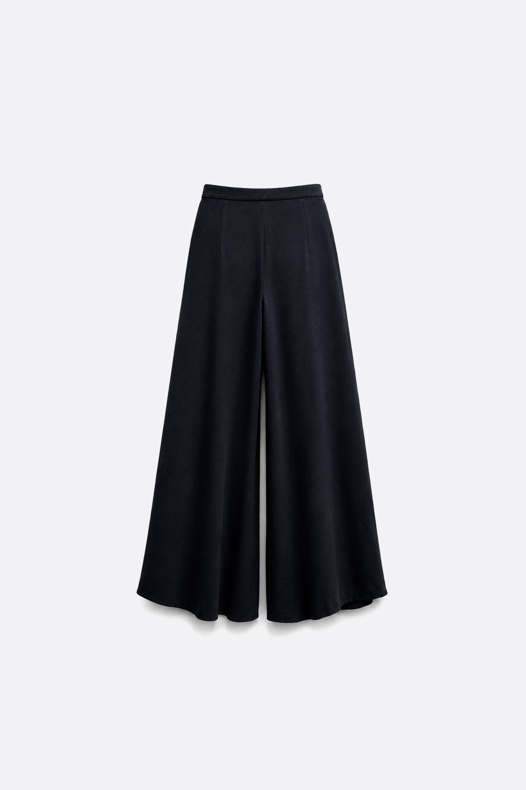 Pantalón Fluido con Volantes - Negro