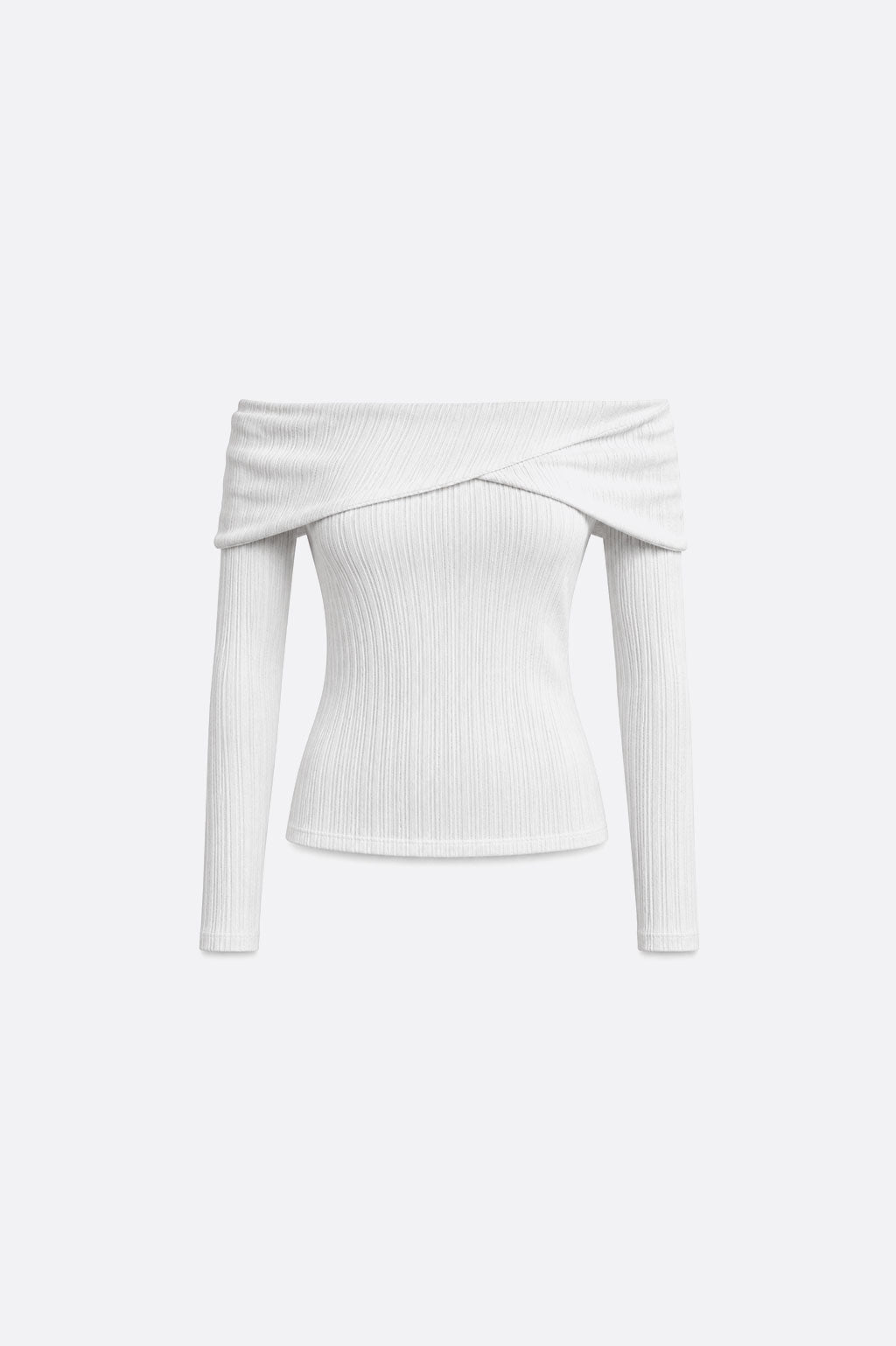 Sweater Cruzado Off Shoulder - Hueso