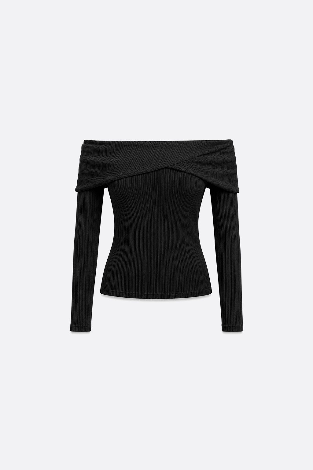 Sweater Cruzado Off Shoulder - Negro