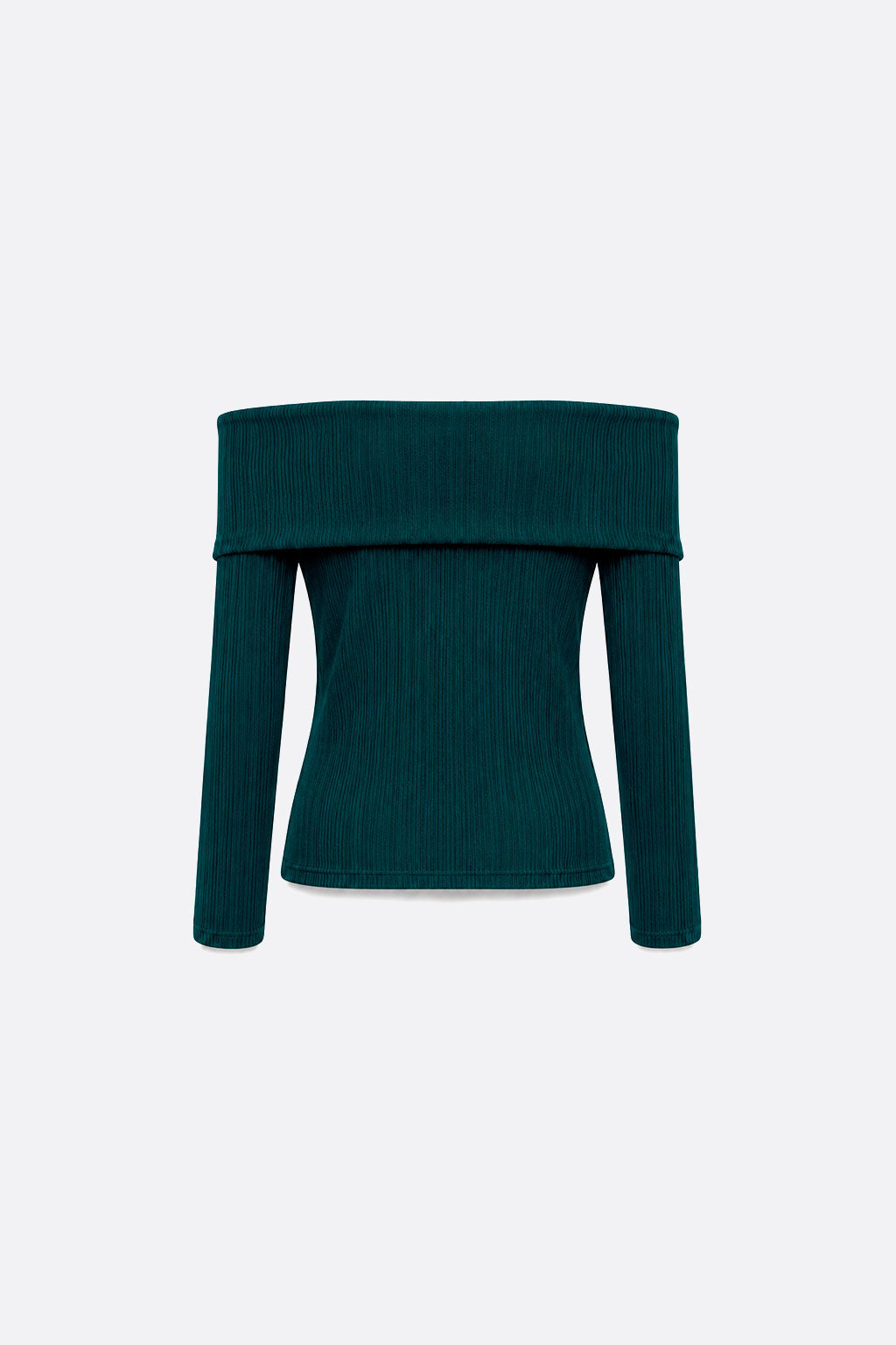 Sweater Cruzado Off Shoulder - Verde Botella