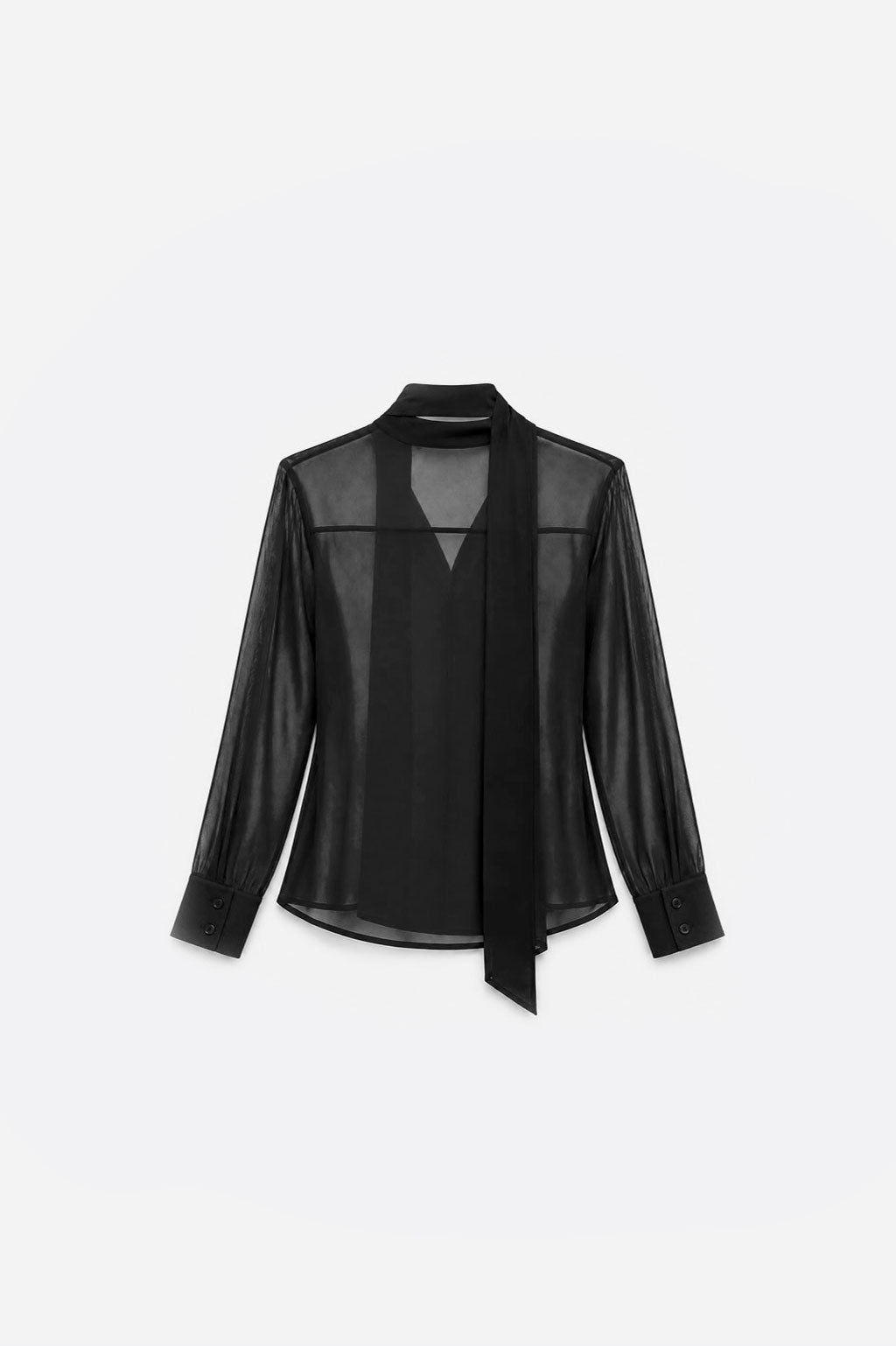 Blusa con Fular - Negro