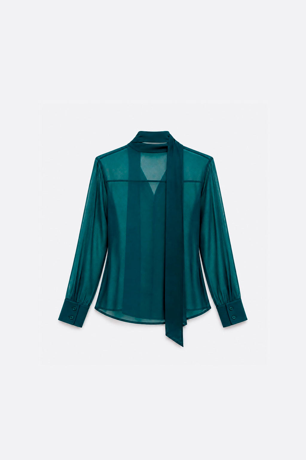 Blusa con Fular - Verde Botella