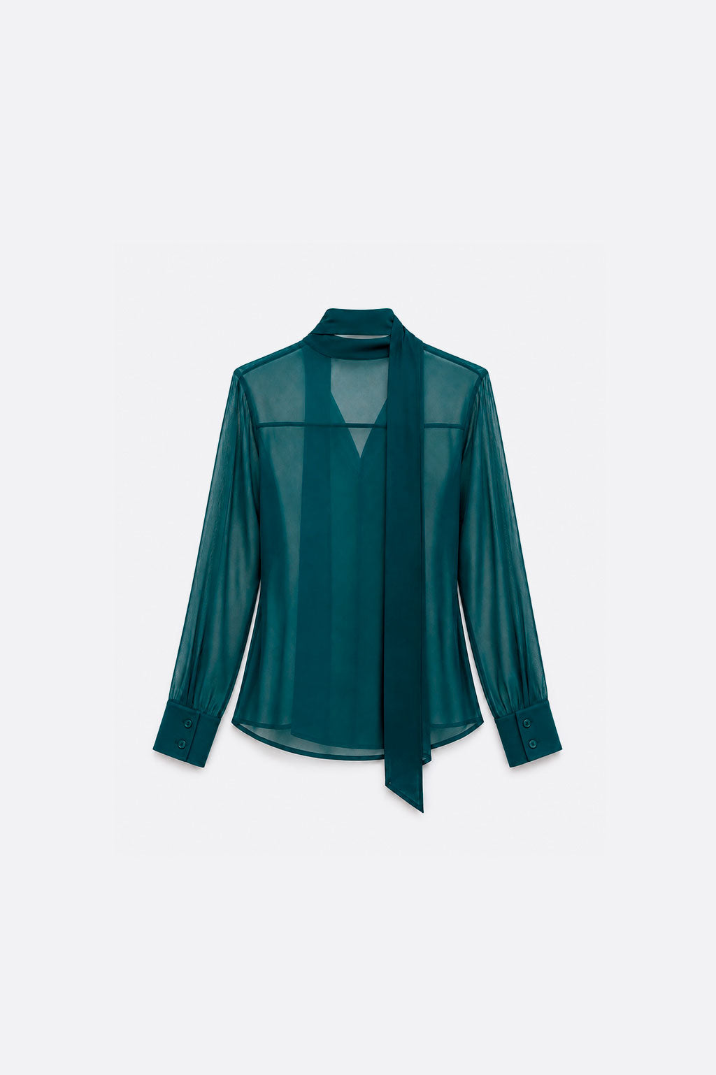 Blusa con Fular - Verde Botella