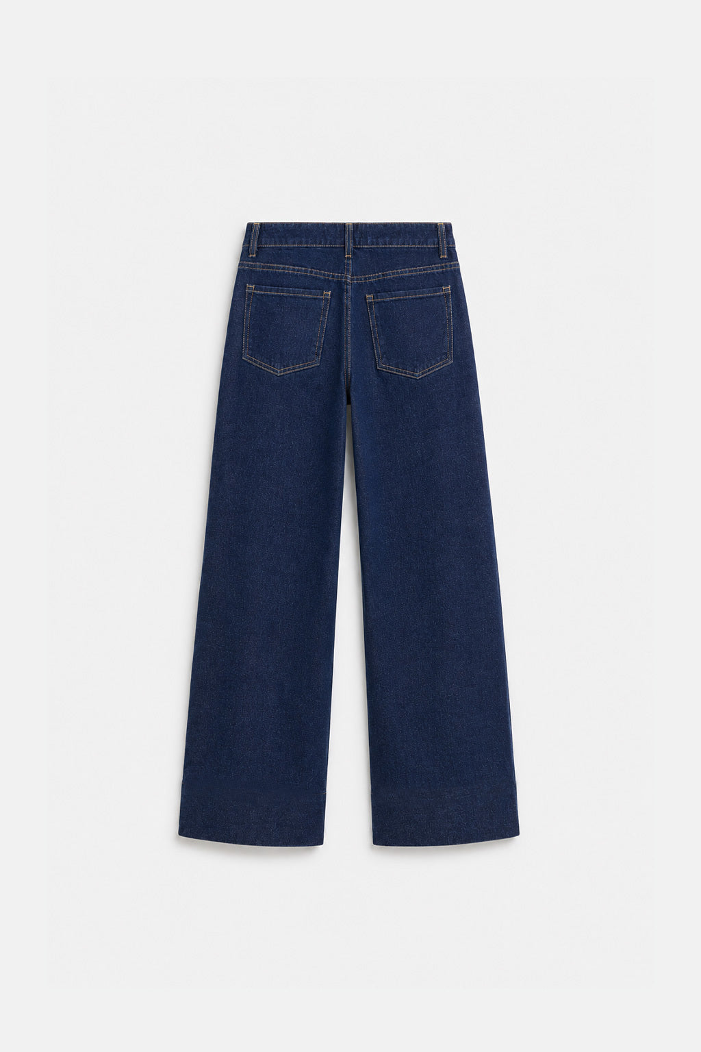 Pantalón Denim Barrel Tiro Alto - Azul Índigo