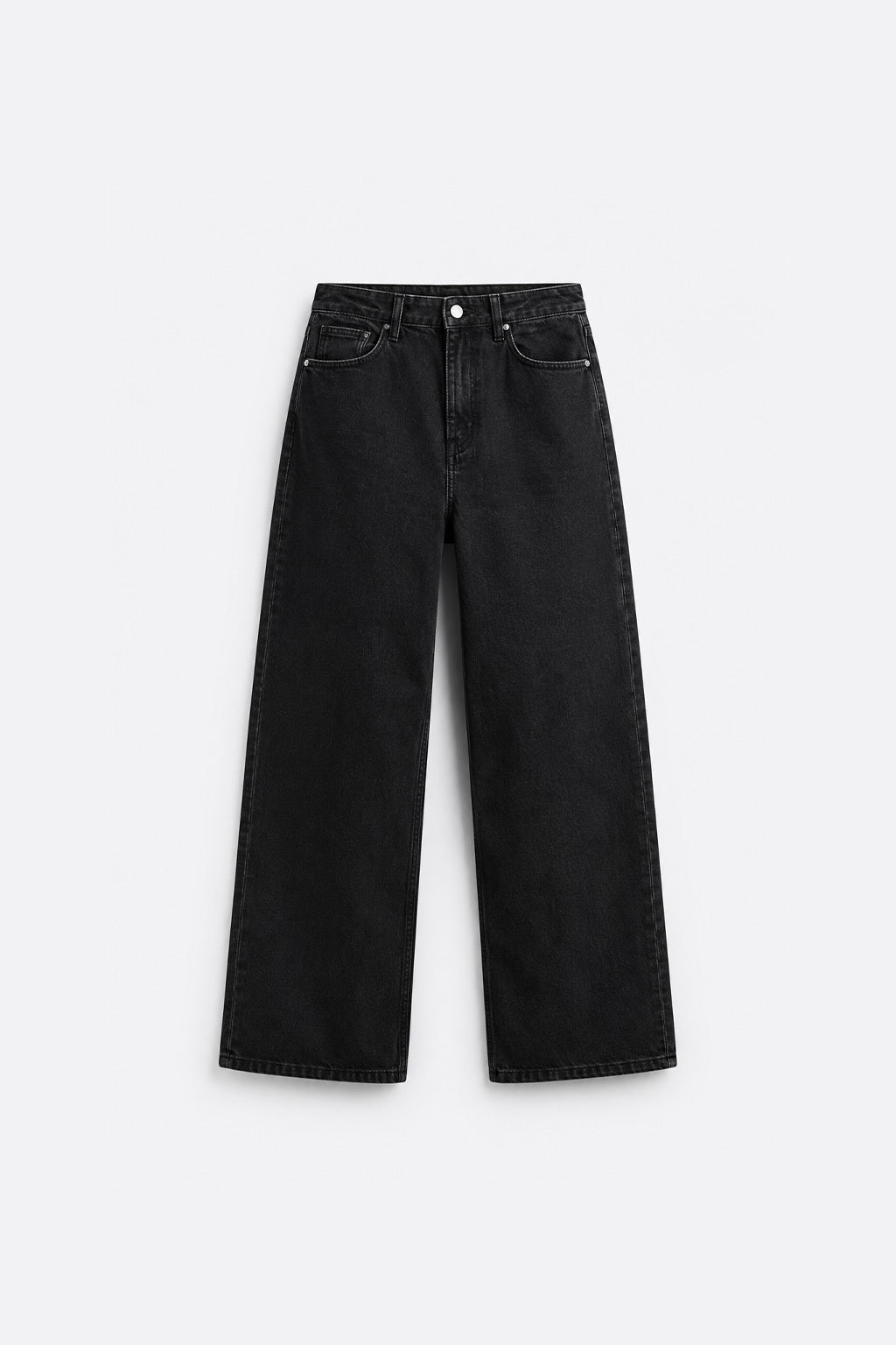 Pantalón Denim Barrel Tiro Alto - Negro