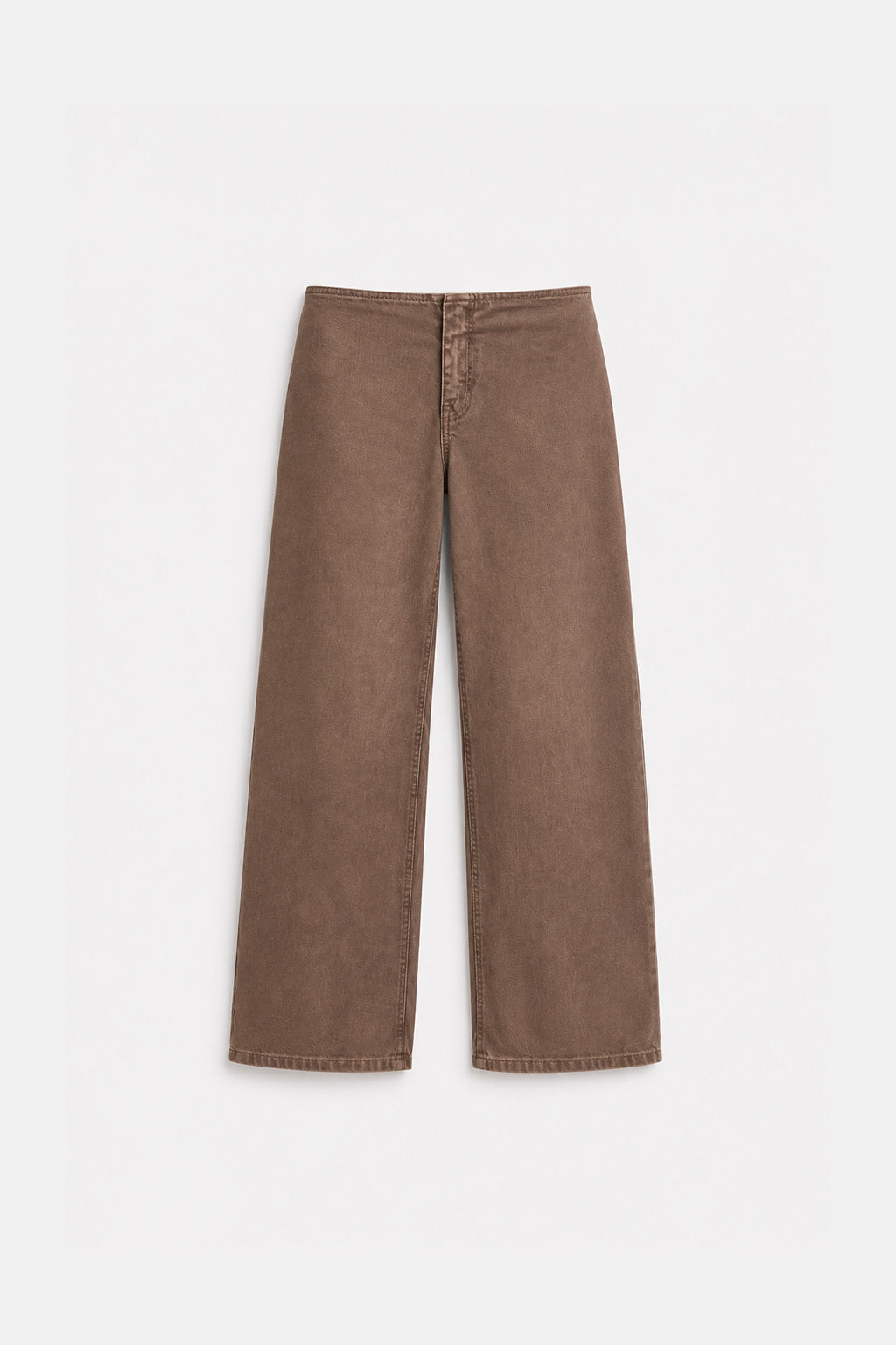 Pantalón Drill Recto - Marrón