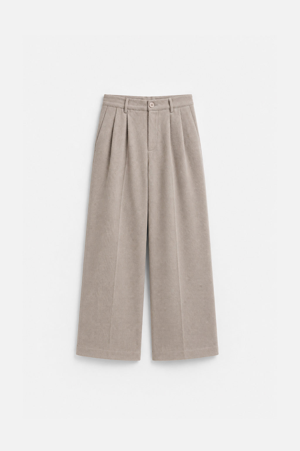 Pantalón Palazzo Pliegues - Arena