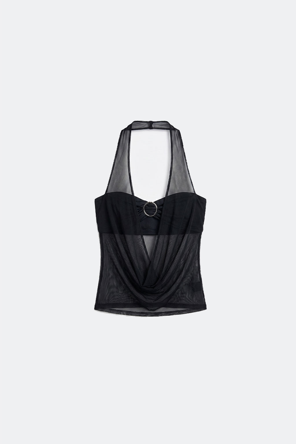 Top Aro Drapeado - Negro