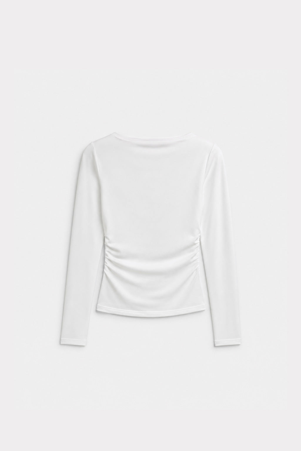 Top Drapeado Cuello Alto - Perla