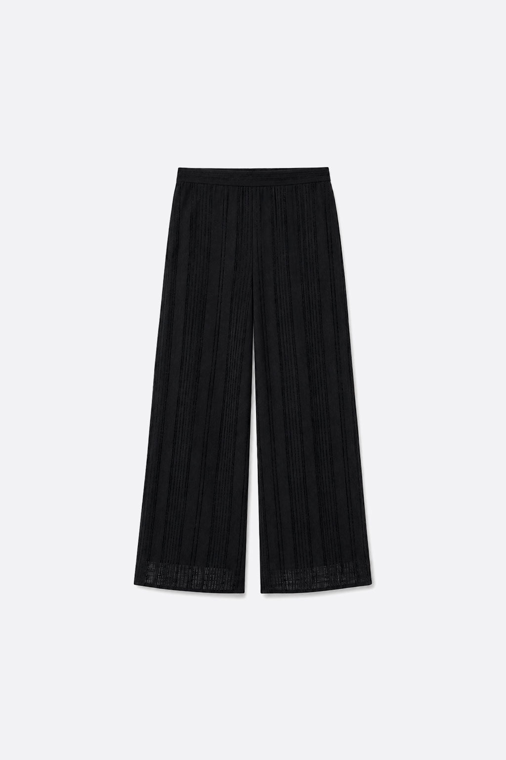 Pantalón Fluido Print Rayas - Negro
