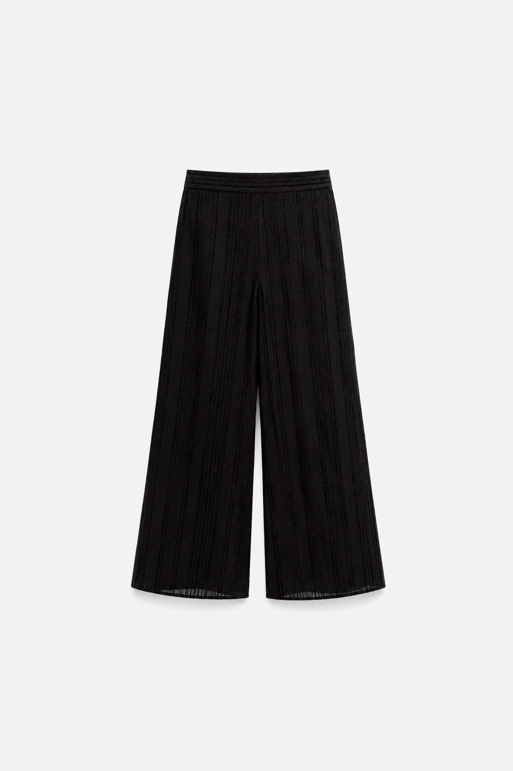 Pantalón Fluido Print Rayas - Negro