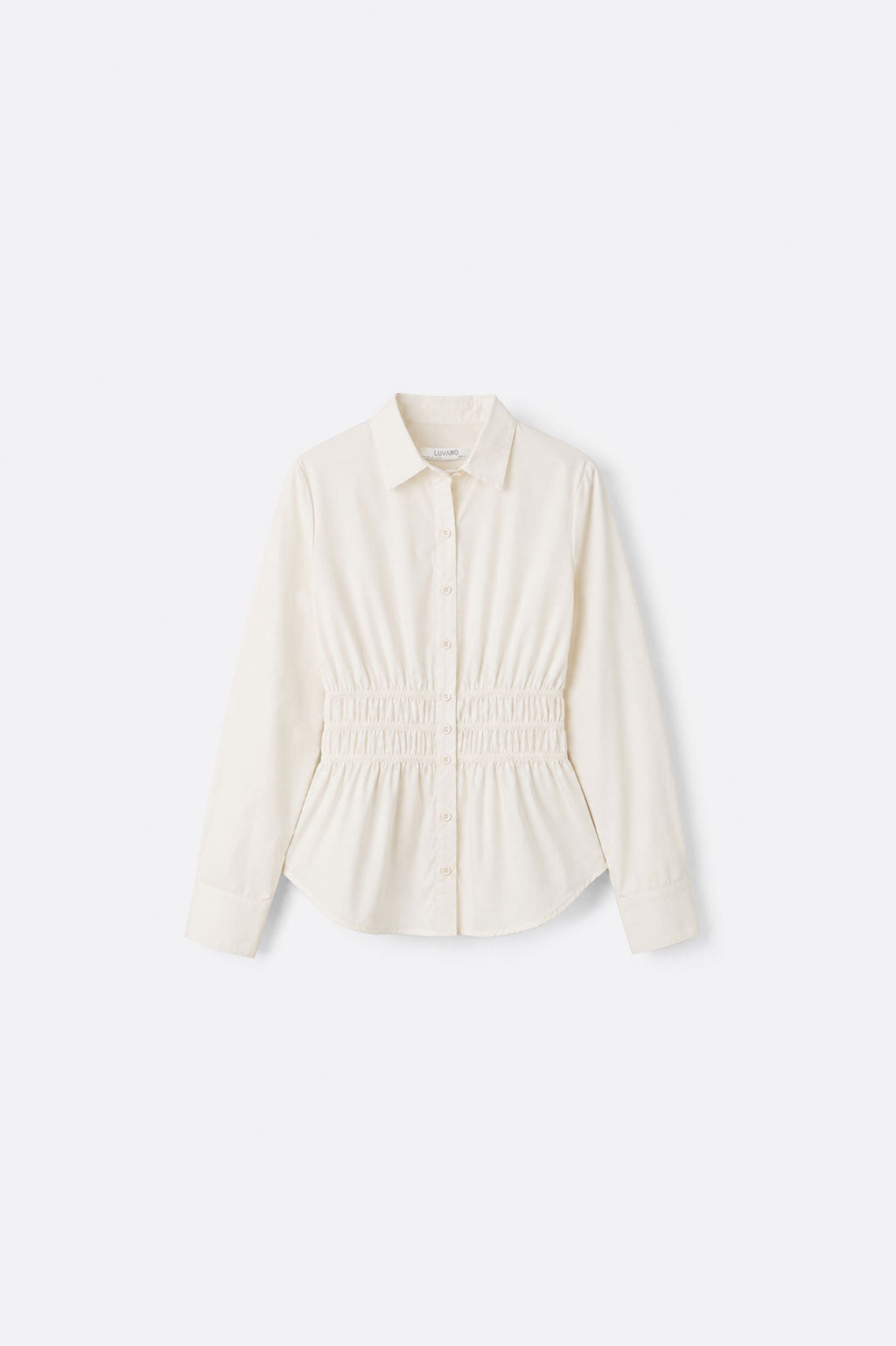 Blusa Clásica Cinturón - Hueso