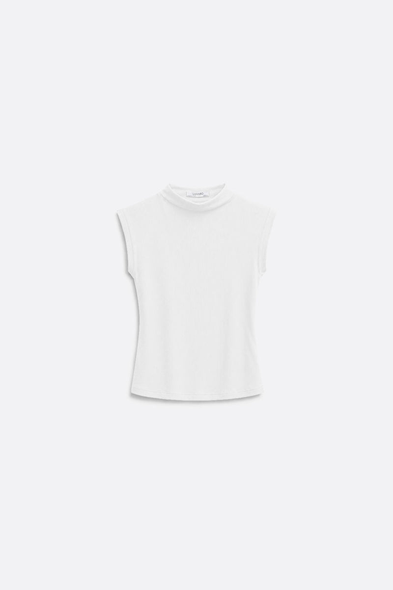 Top Cuello Alto Rib